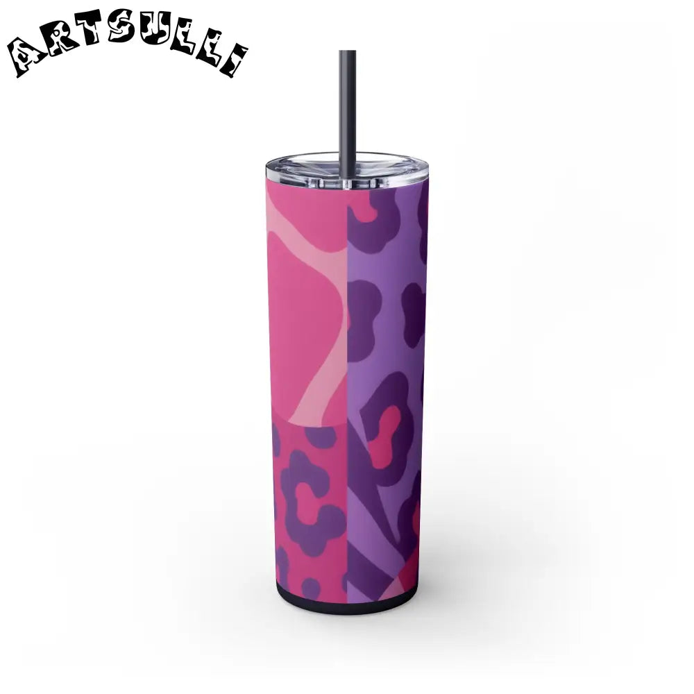 Purple and Pink Leopard Skinny Tumbler, Artsulli - Art is Long, Life is Short, Mug, , , , , , , 
