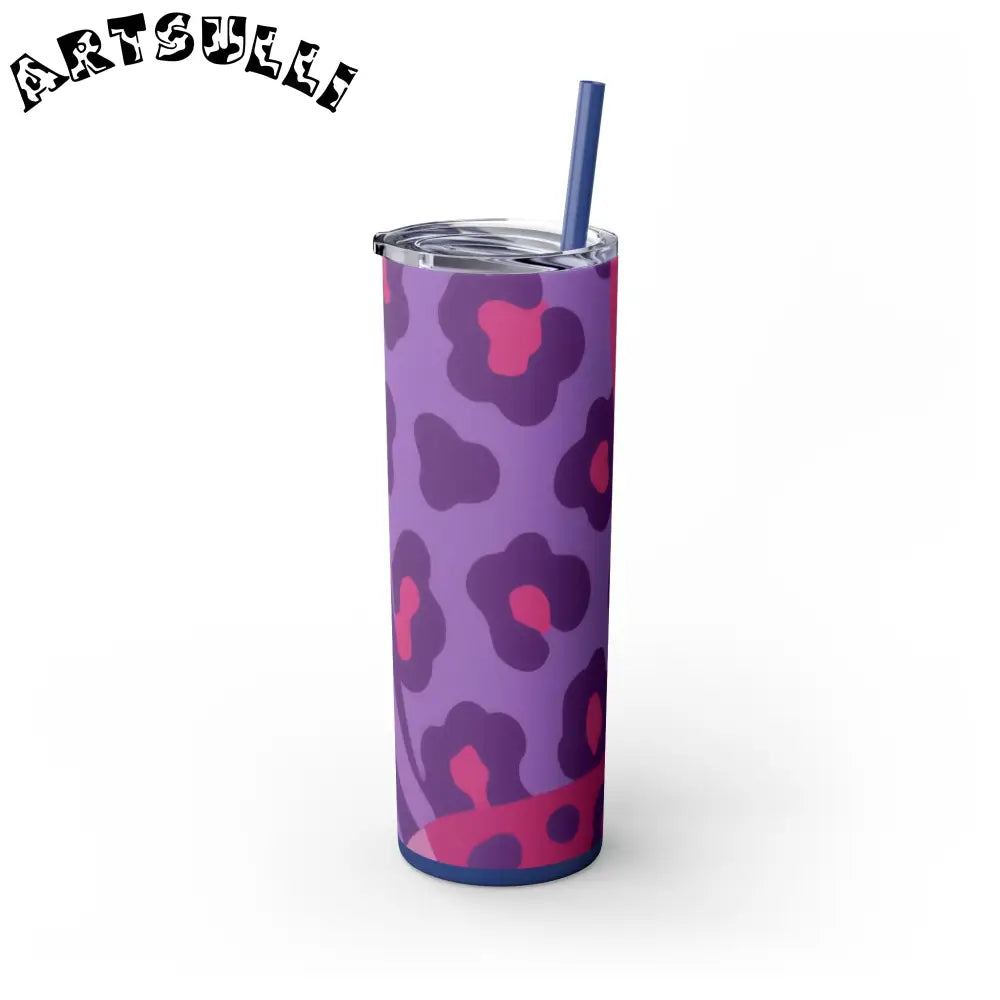 Purple and Pink Leopard Skinny Tumbler, Artsulli - Art is Long, Life is Short, Mug, , , , , , , 