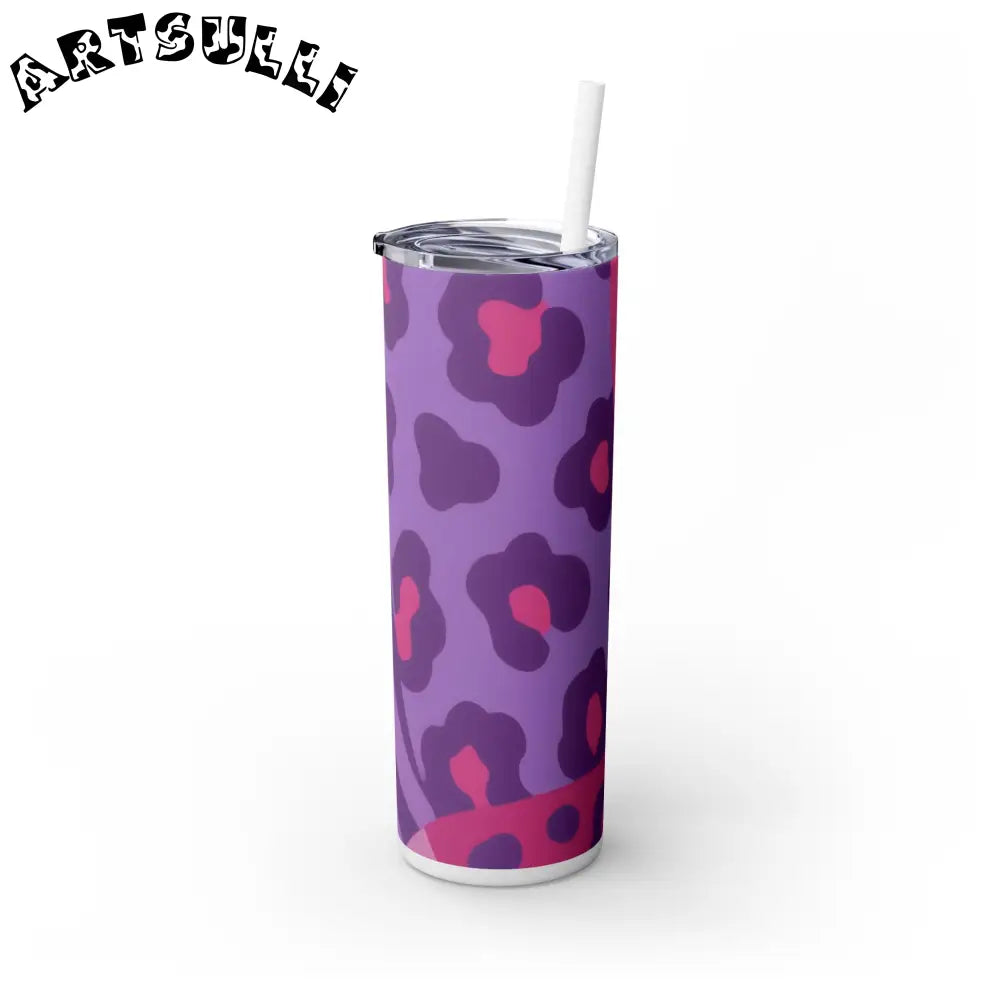 Purple and Pink Leopard Skinny Tumbler, Artsulli - Art is Long, Life is Short, Mug, , , , , , , 