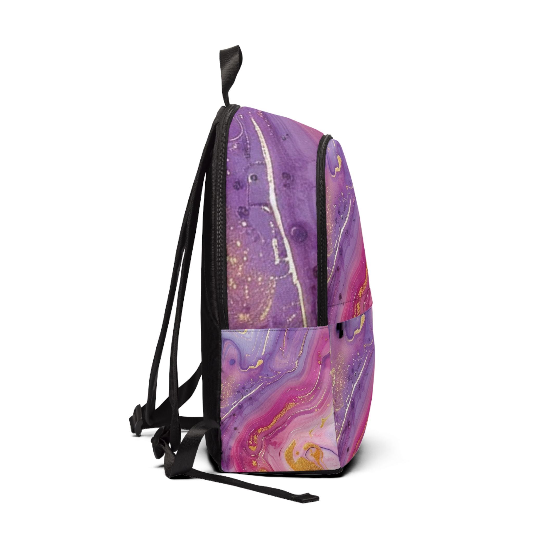 Purple and Pink Marble Backpack, Artsulli - Art is Long, Life is Short, Bags, , , , , , , 