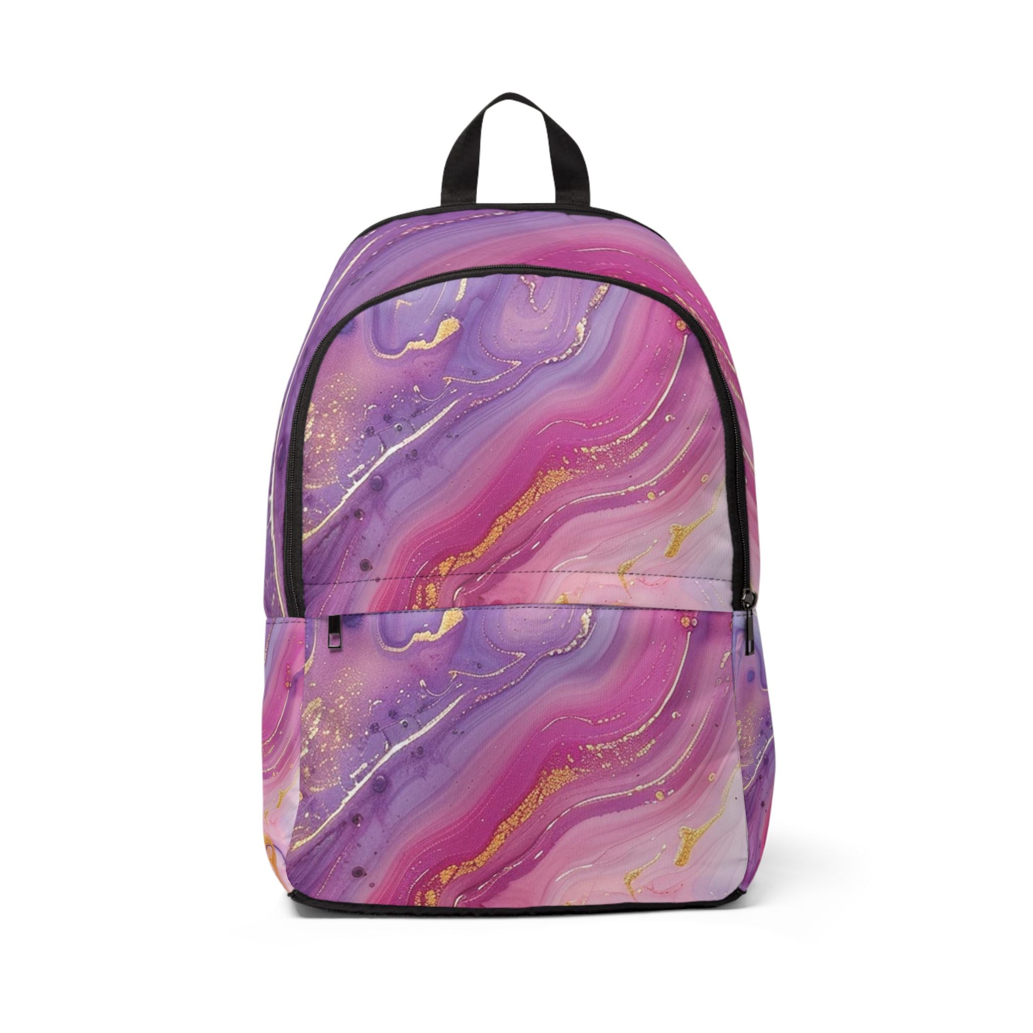 Purple and Pink Marble Backpack, Artsulli - Art is Long, Life is Short, Bags, Size, One size, , , , , 24685316460595505074