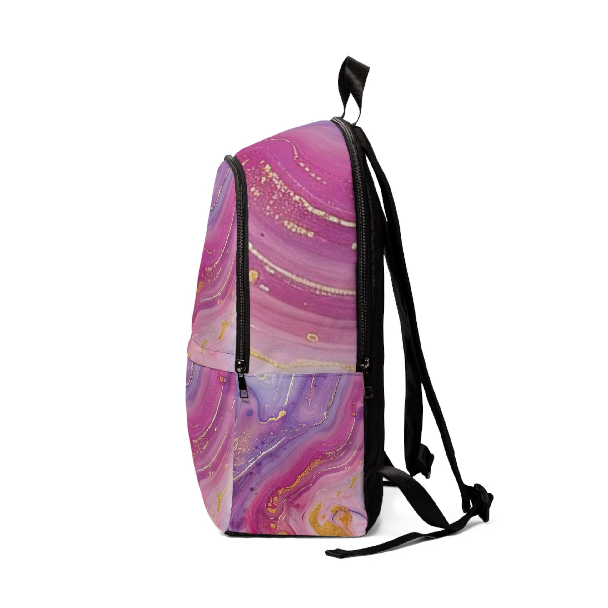 Purple and Pink Marble Backpack, Artsulli - Art is Long, Life is Short, Bags, , , , , , , 