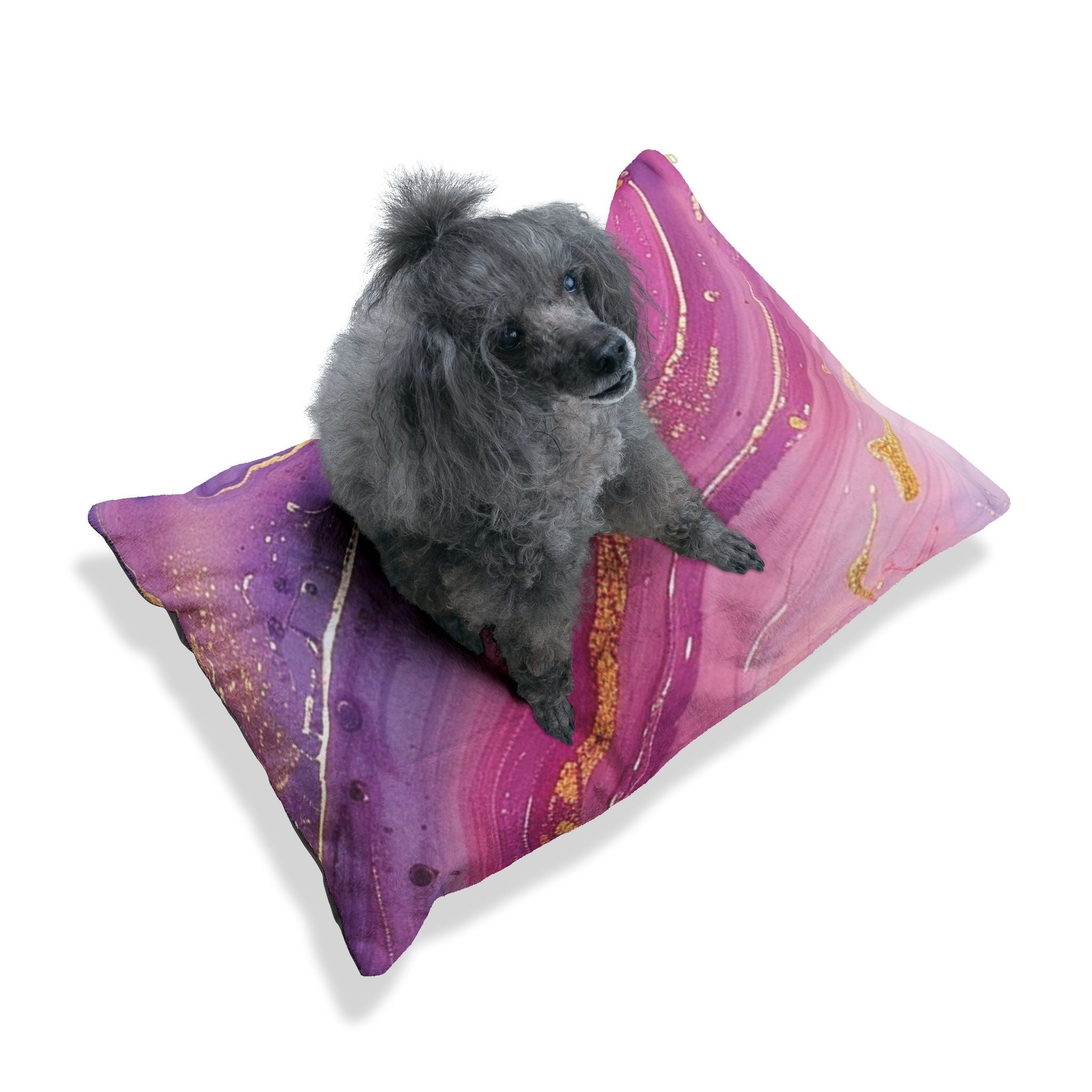 Printify Purple and Pink Marble Pet Bed 2025