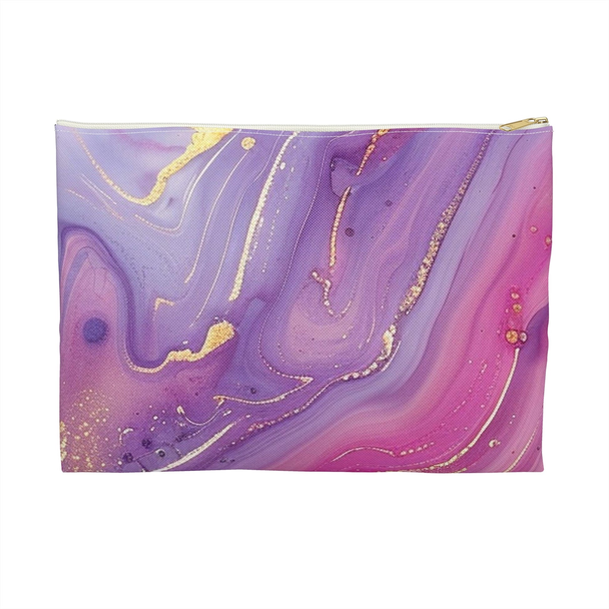 Purple and Pink Marble Pouch, Artsulli - Art is Long, Life is Short, Bags, Size, Large, Color, White zipper, , , 11840257154471408991