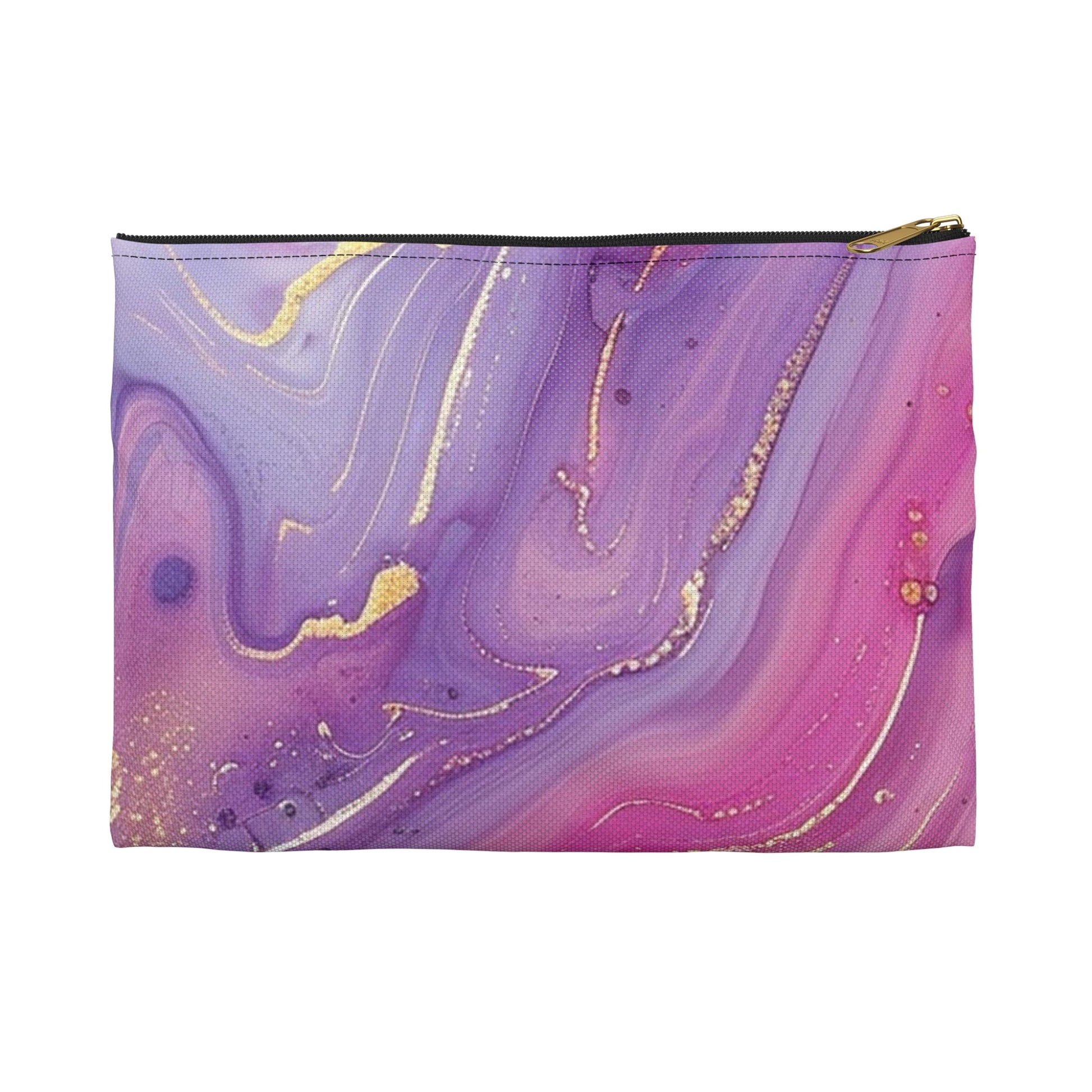 Purple and Pink Marble Pouch, Artsulli - Art is Long, Life is Short, Bags, Size, Small, Color, Black zipper, , , 24770343551225355004