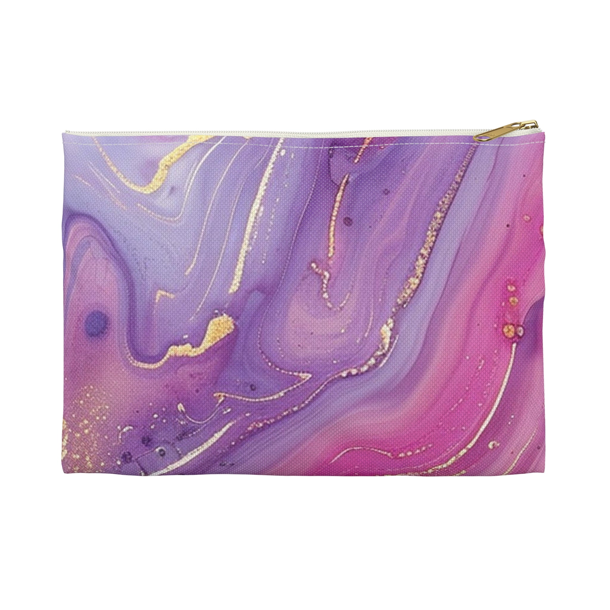 Purple and Pink Marble Pouch, Artsulli - Art is Long, Life is Short, Bags, Size, Small, Color, White zipper, , , 28864435826264987711