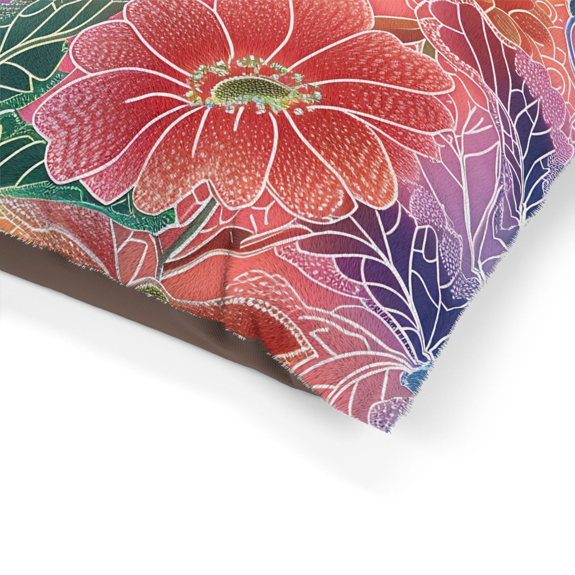 Purple and Red Floral Pet Bed, Artsulli - Art is Long, Life is Short, Pets, , , , , , , 