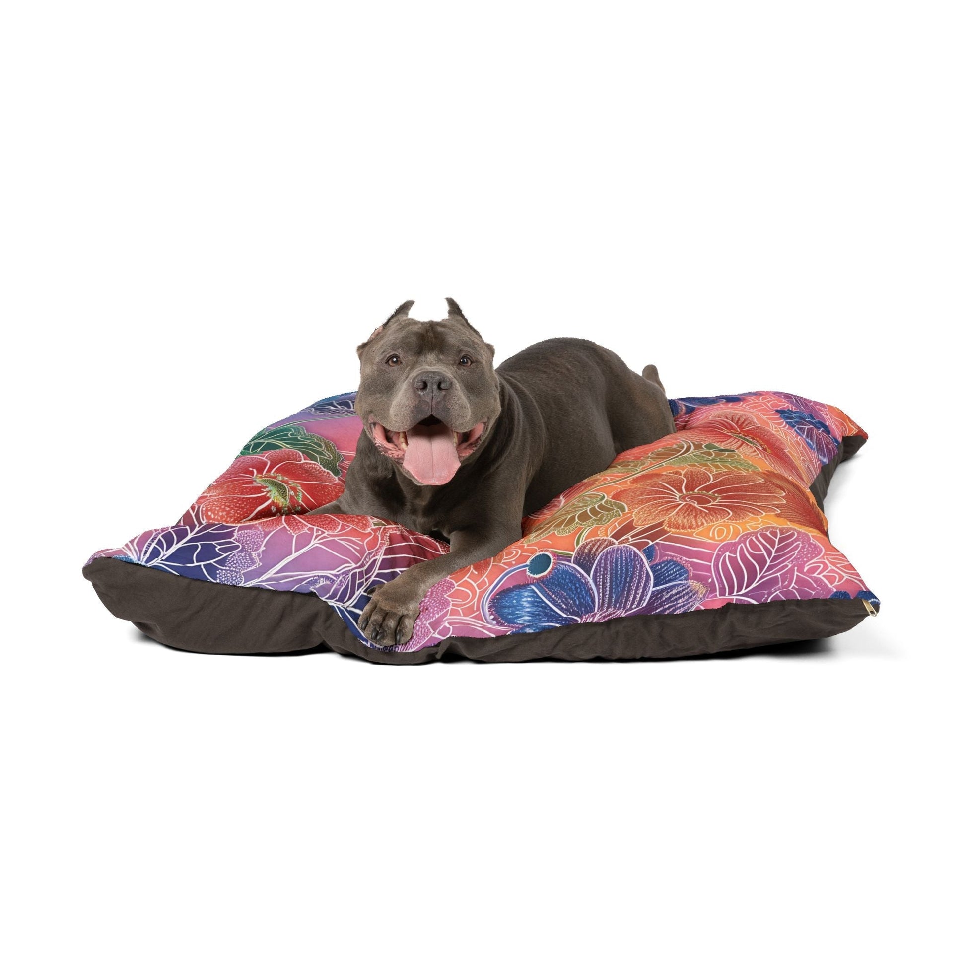 Purple and Red Floral Pet Bed, Artsulli - Art is Long, Life is Short, Pets, , , , , , , 