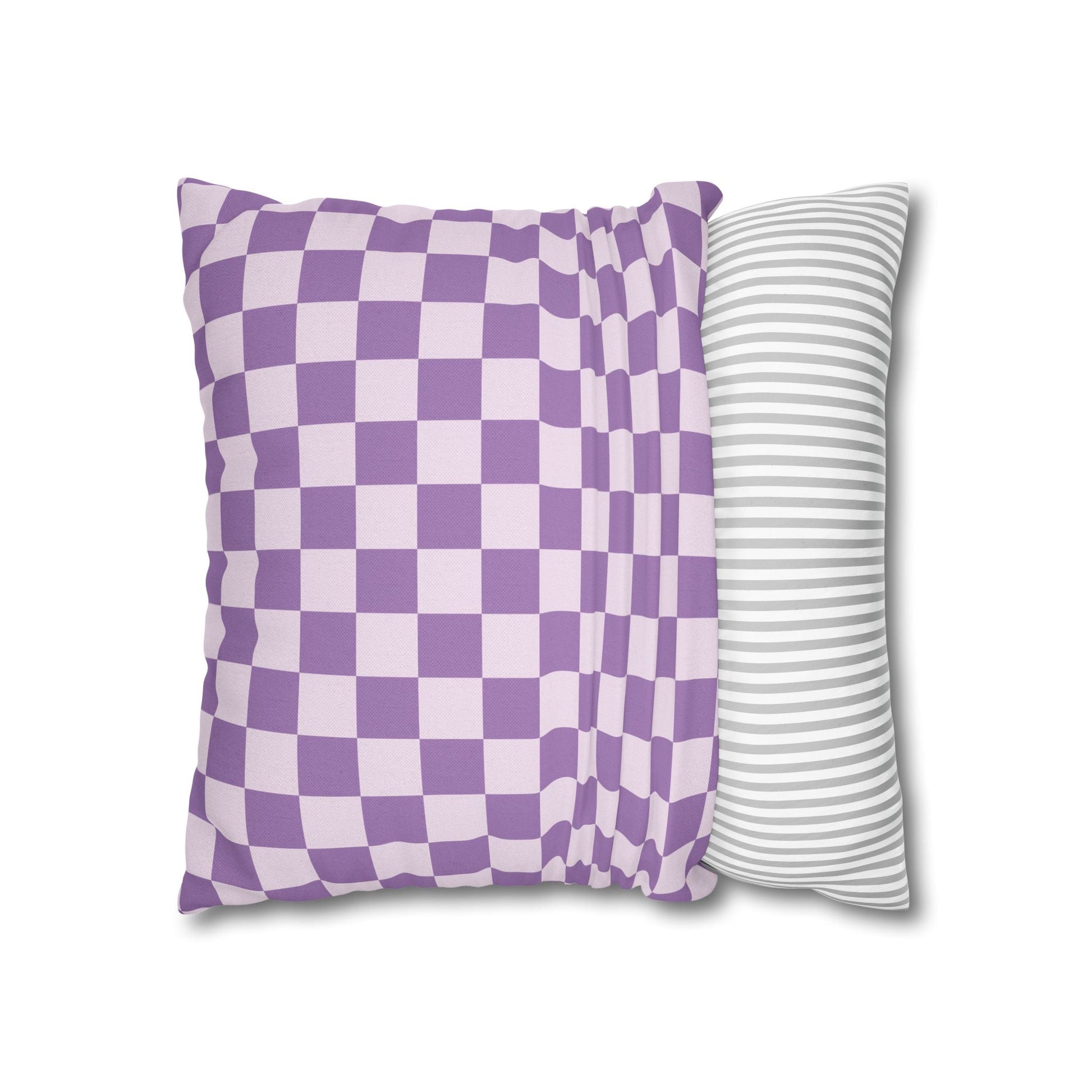 Purple and White Checkerboard Throw Pillow, Artsulli - Art is Long, Life is Short, Home Decor, , , , , , , 
