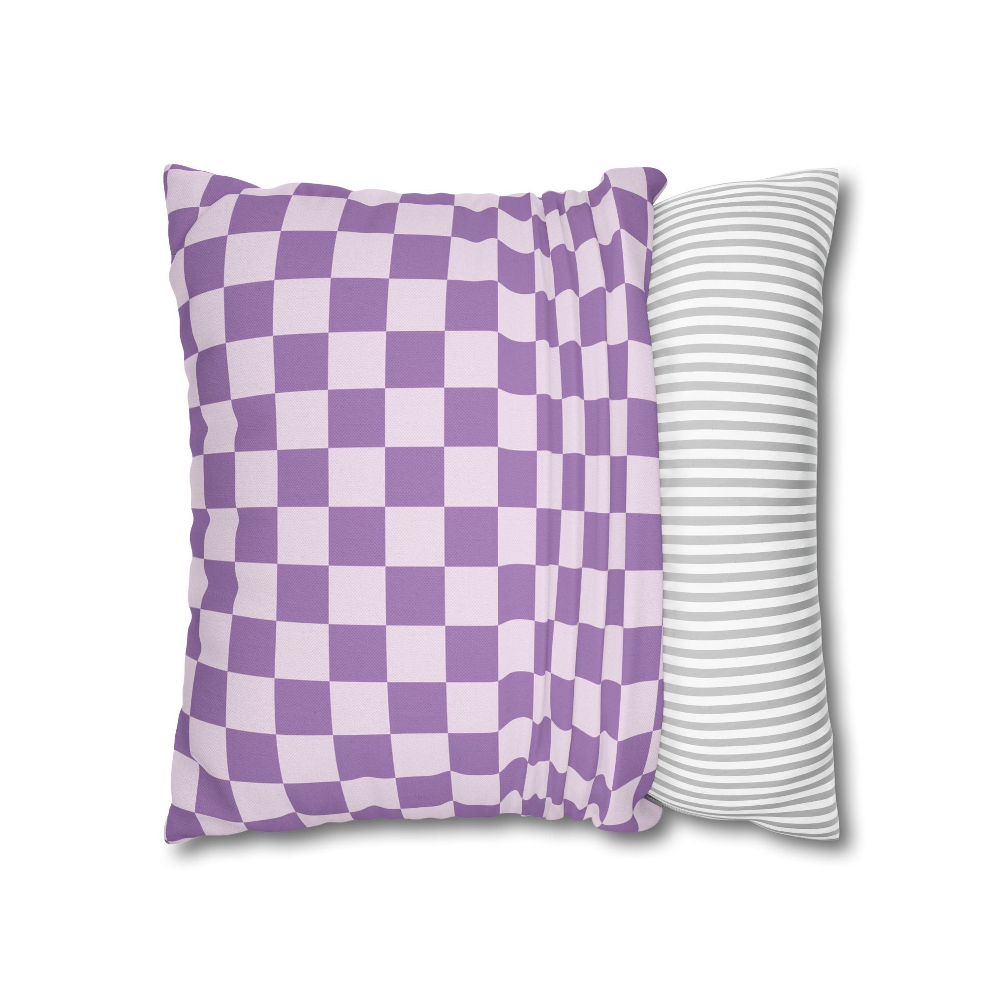 Purple and White Checkerboard Throw Pillow, Artsulli - Art is Long, Life is Short, Home Decor, , , , , , , 