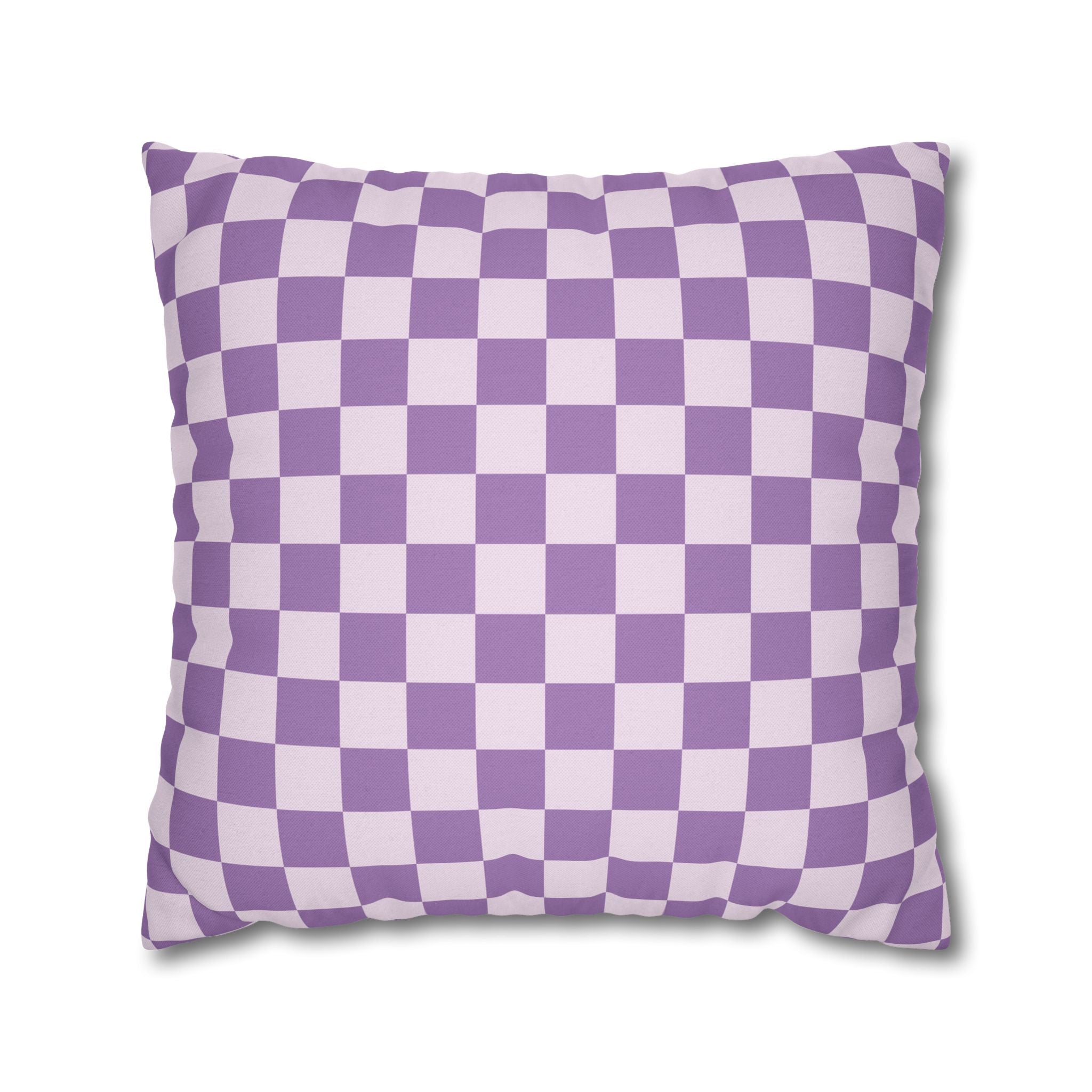 Purple and White Checkerboard Throw Pillow, Artsulli - Art is Long, Life is Short, Home Decor, Size, 20" × 20", , , , , 41617895084000604264