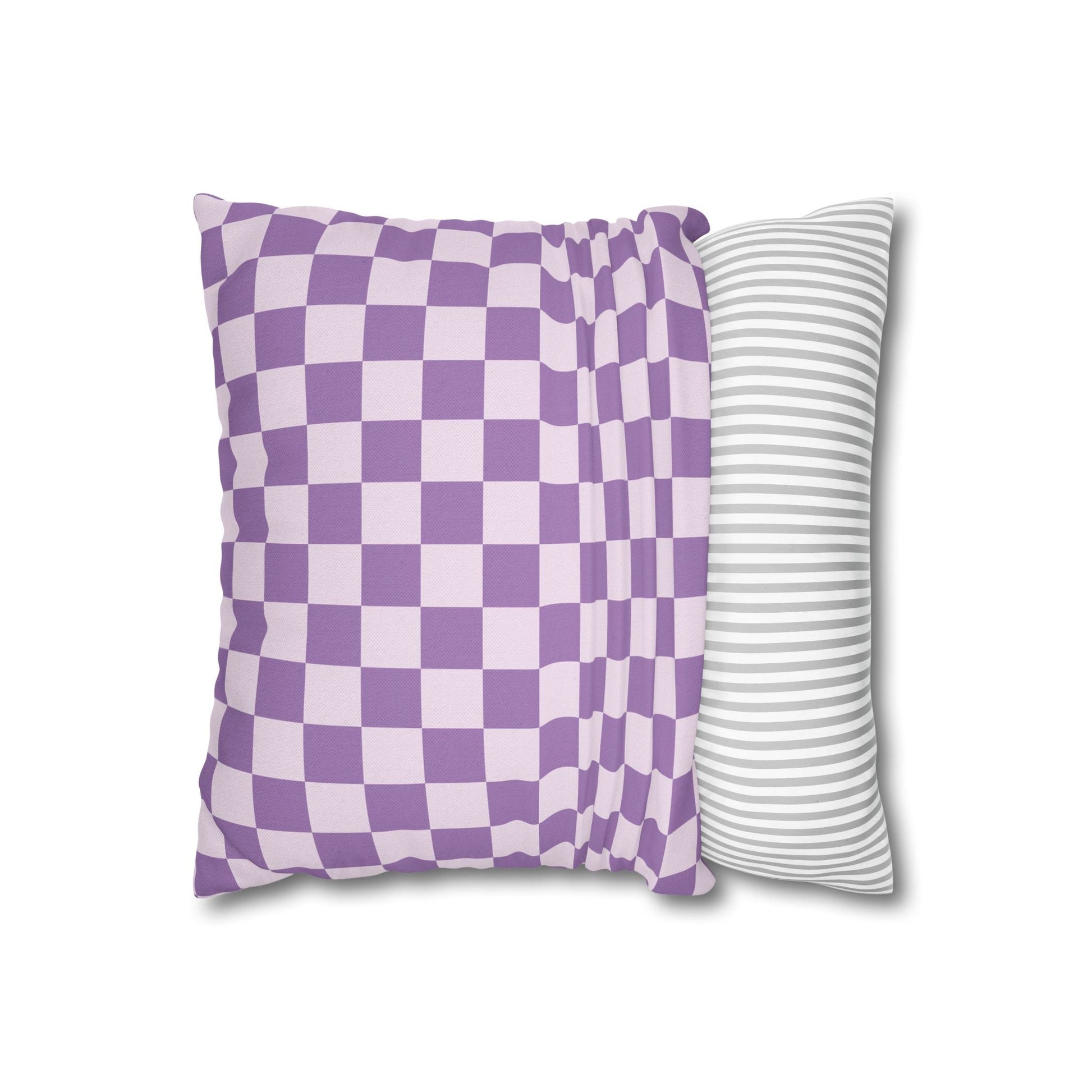Purple and White Checkerboard Throw Pillow, Artsulli - Art is Long, Life is Short, Home Decor, , , , , , , 