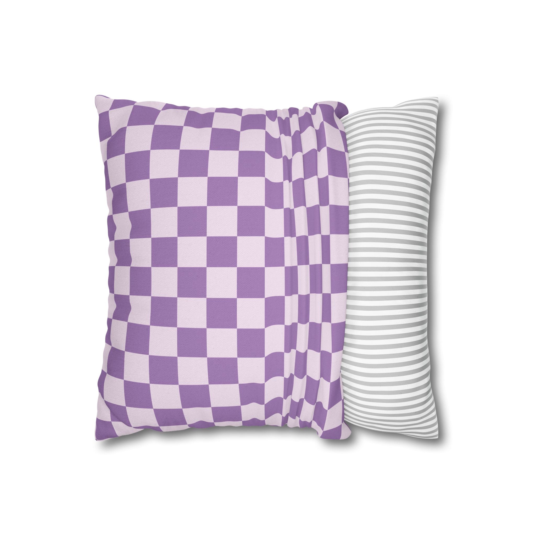 Purple and White Checkerboard Throw Pillow, Artsulli - Art is Long, Life is Short, Home Decor, , , , , , , 