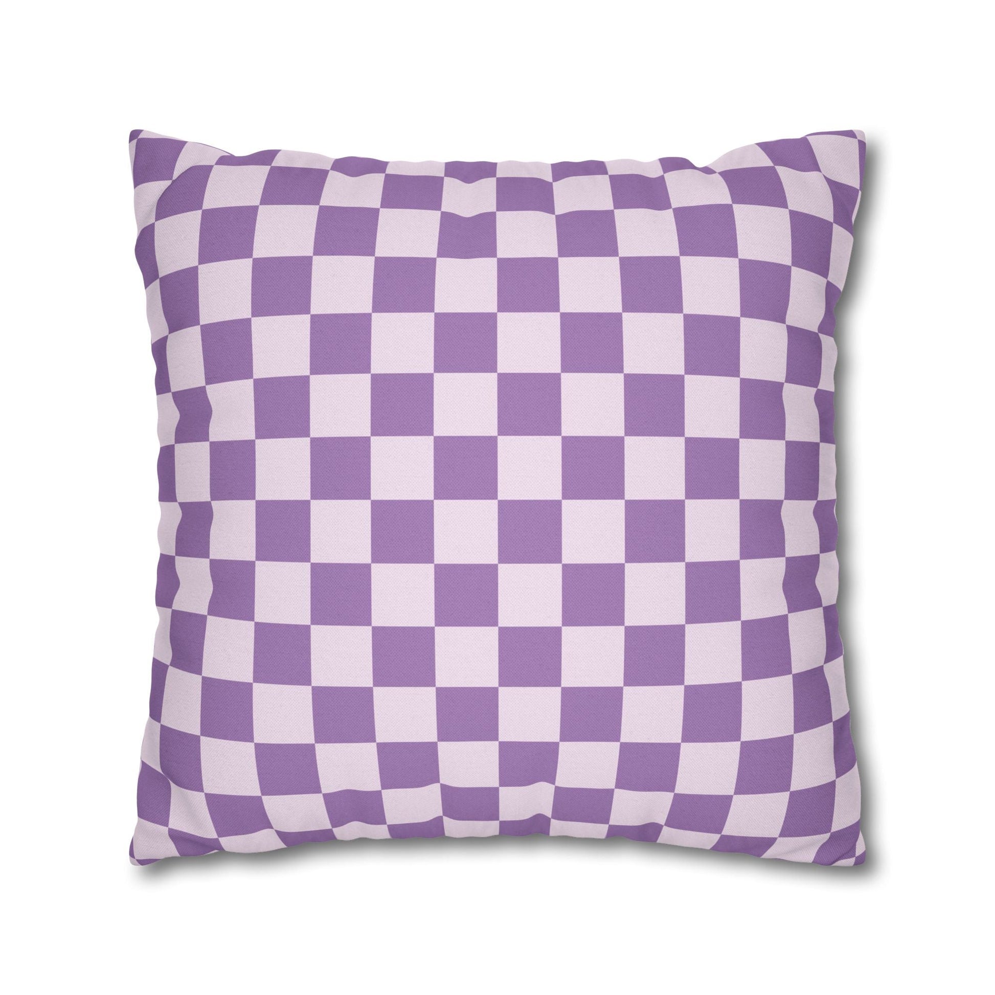 Purple and White Checkerboard Throw Pillow, Artsulli - Art is Long, Life is Short, Home Decor, , , , , , , 