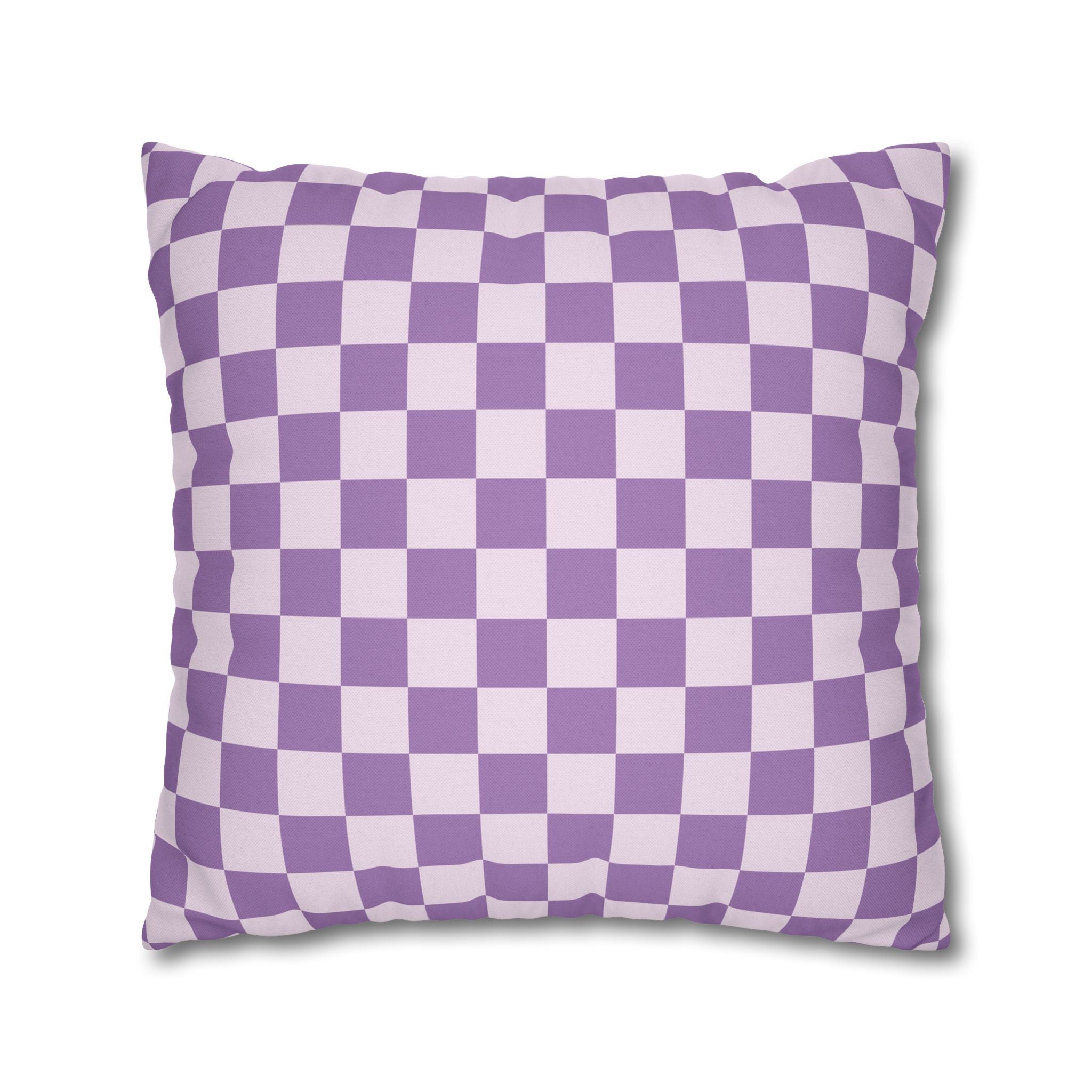 Purple and White Checkerboard Throw Pillow, Artsulli - Art is Long, Life is Short, Home Decor, , , , , , , 