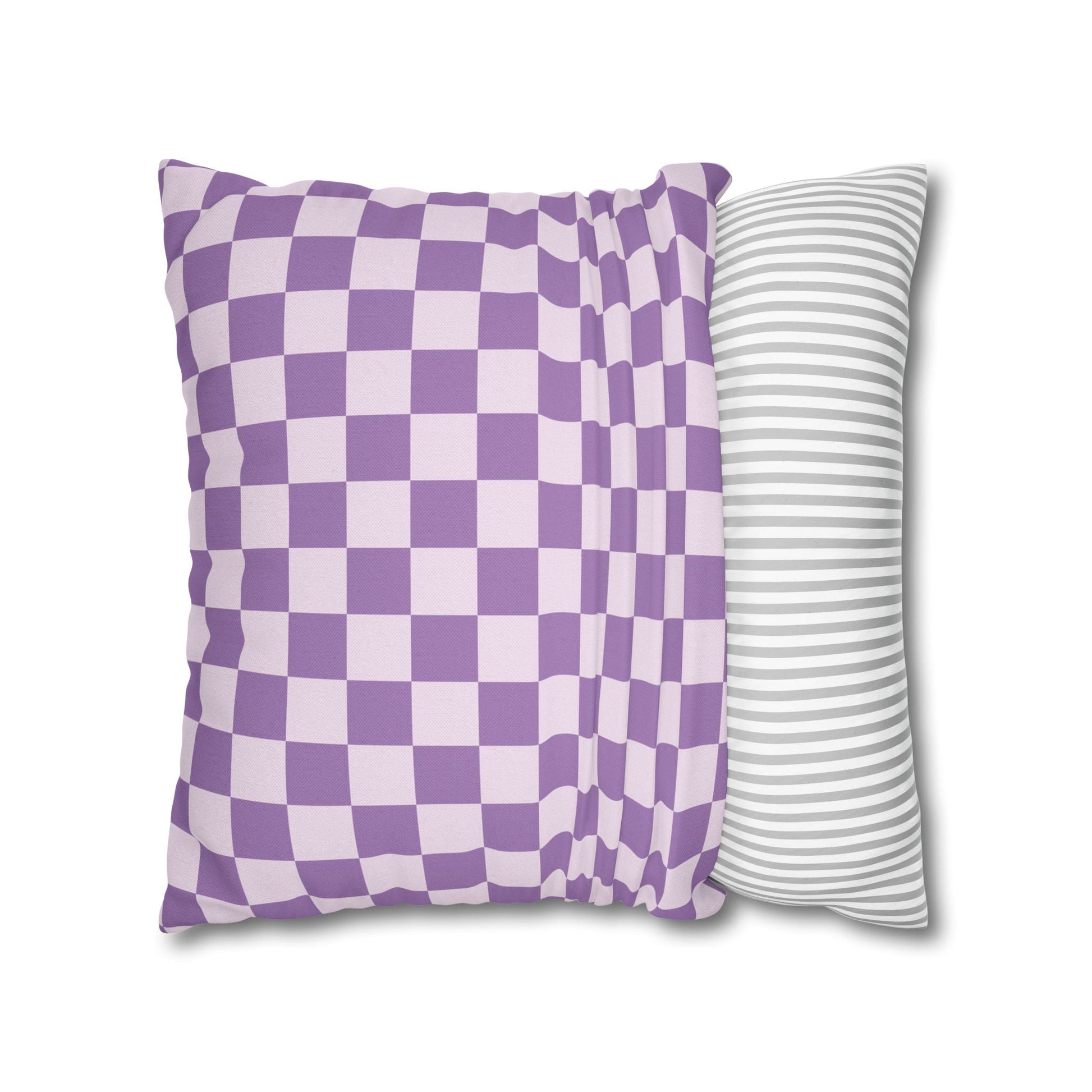 Purple and White Checkerboard Throw Pillow, Artsulli - Art is Long, Life is Short, Home Decor, , , , , , , 