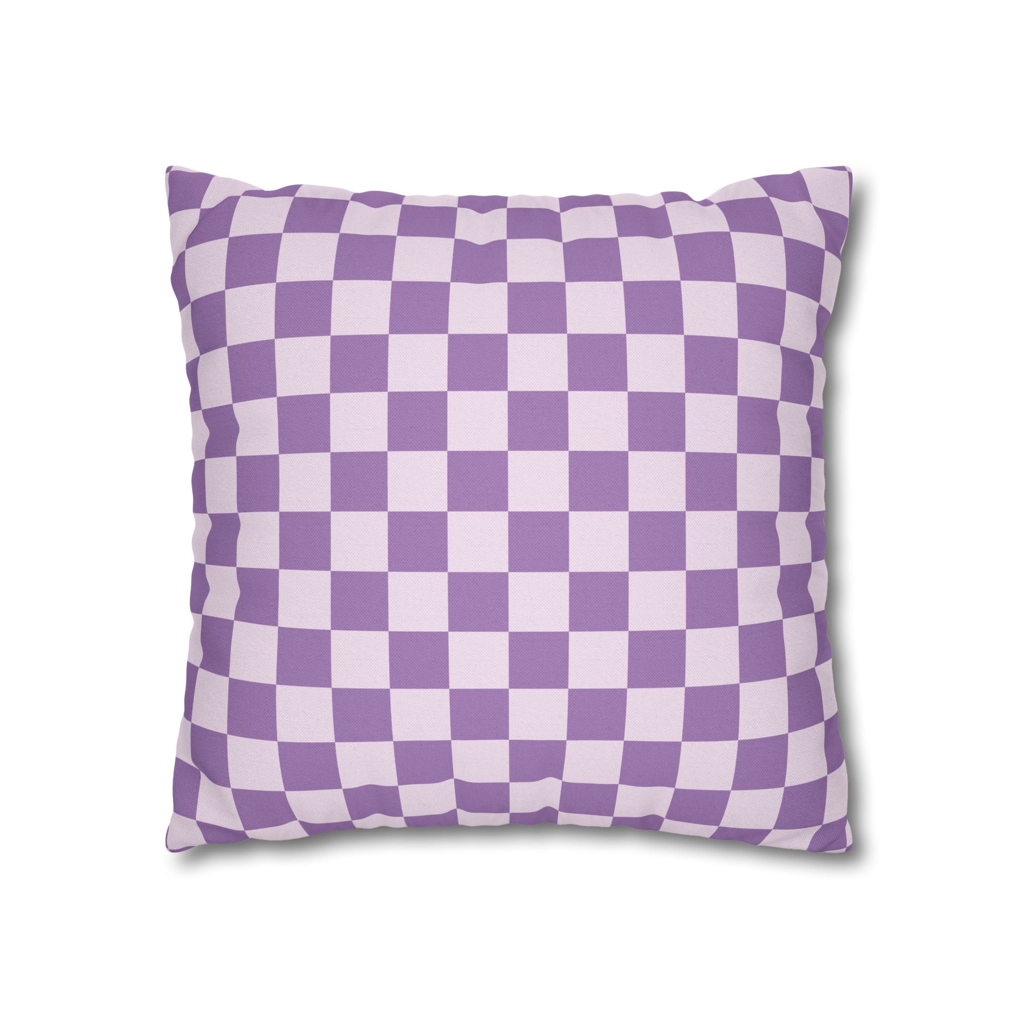 Purple and White Checkerboard Throw Pillow, Artsulli - Art is Long, Life is Short, Home Decor, , , , , , , 
