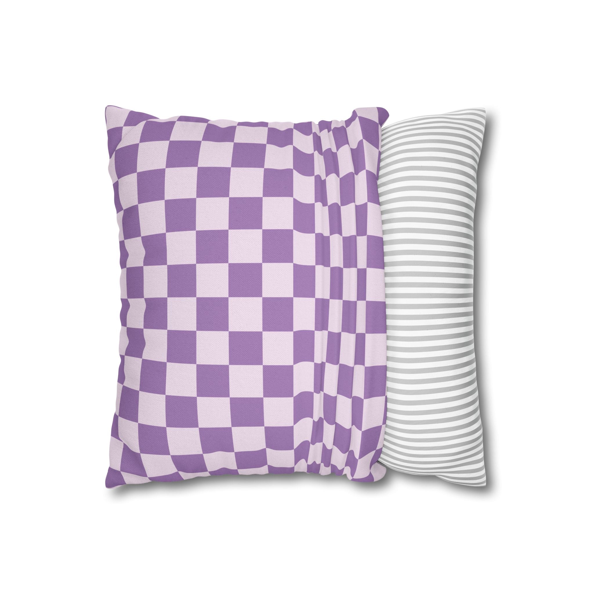 Purple and White Checkerboard Throw Pillow, Artsulli - Art is Long, Life is Short, Home Decor, , , , , , , 