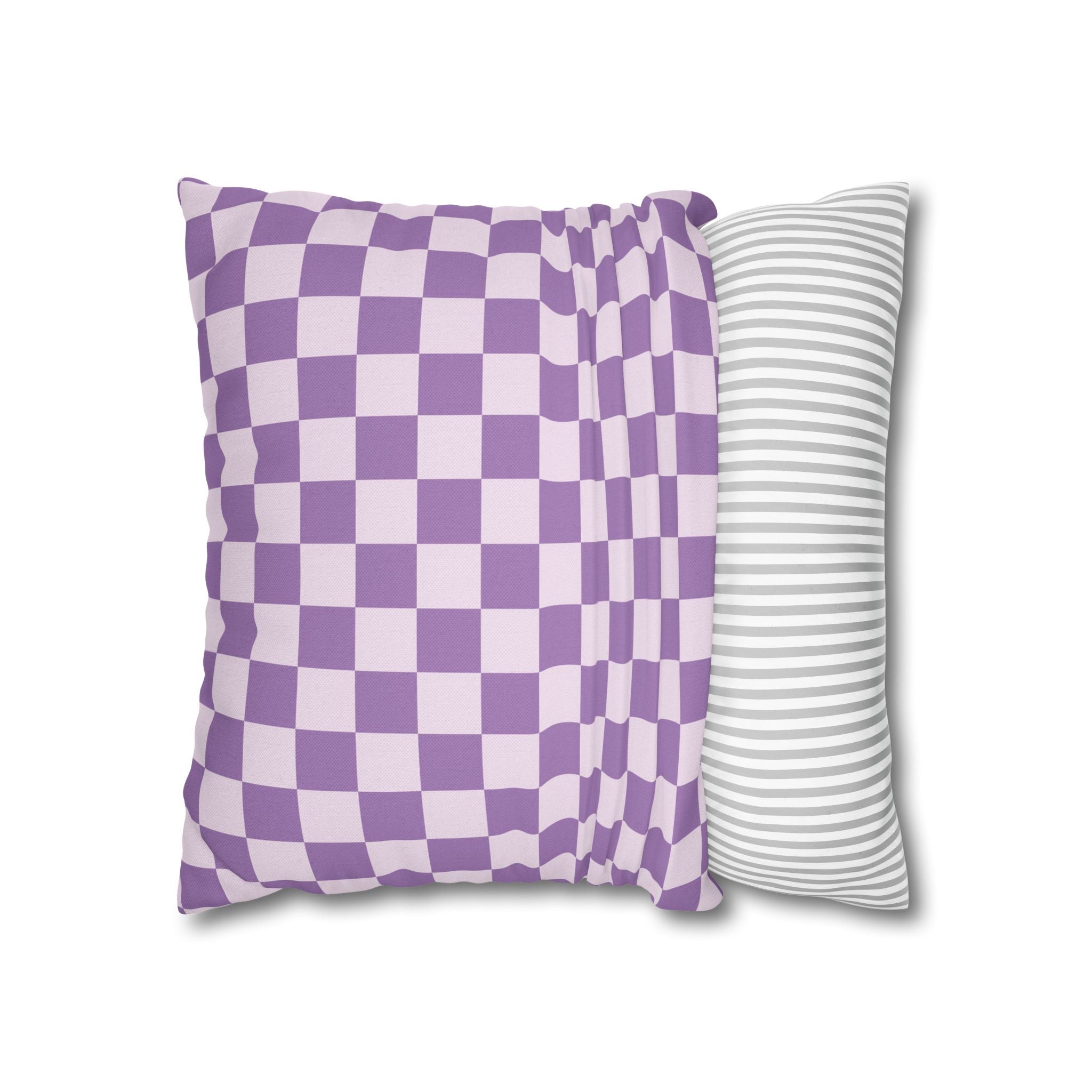 Purple and White Checkerboard Throw Pillow, Artsulli - Art is Long, Life is Short, Home Decor, , , , , , , 