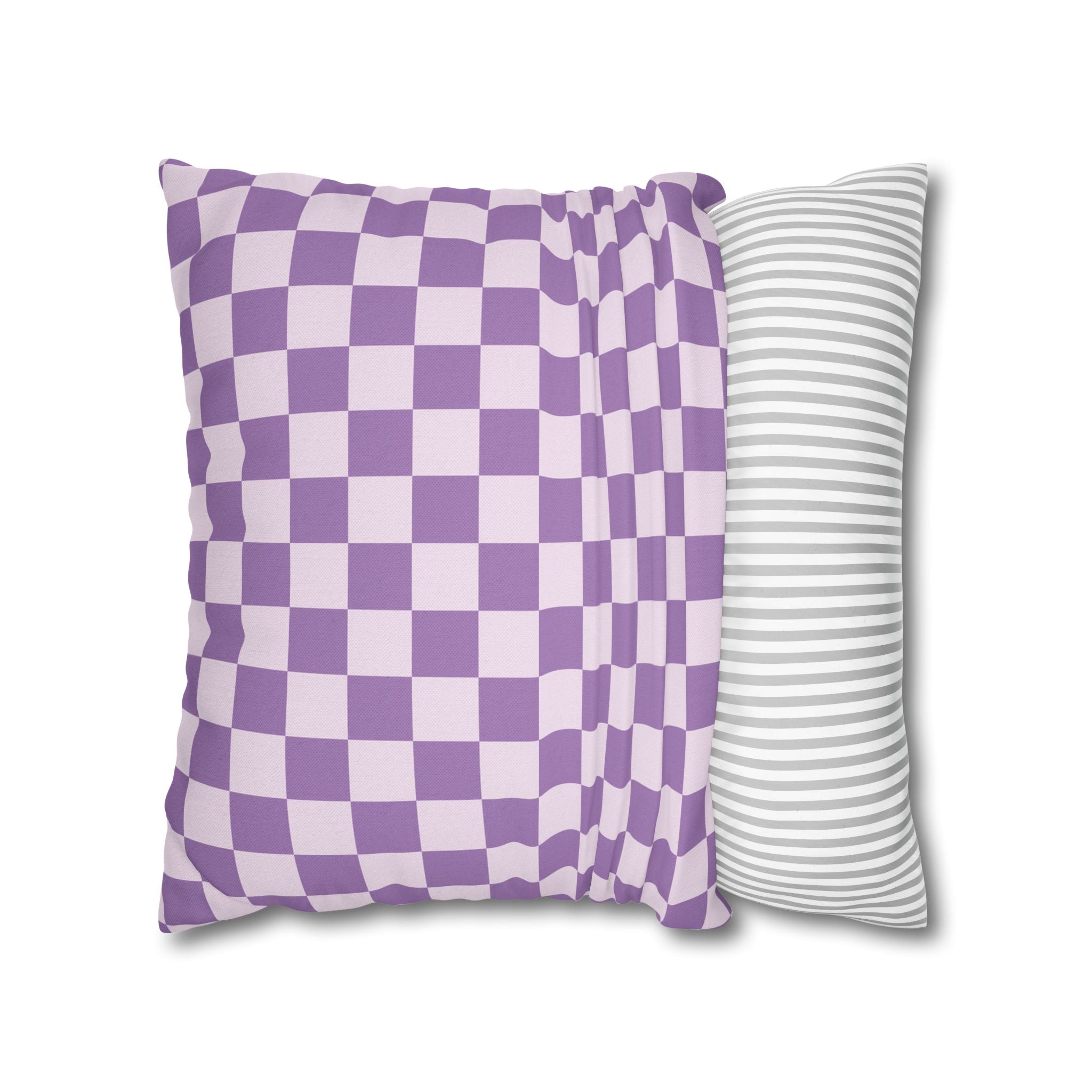 Purple and White Checkerboard Throw Pillow, Artsulli - Art is Long, Life is Short, Home Decor, , , , , , , 