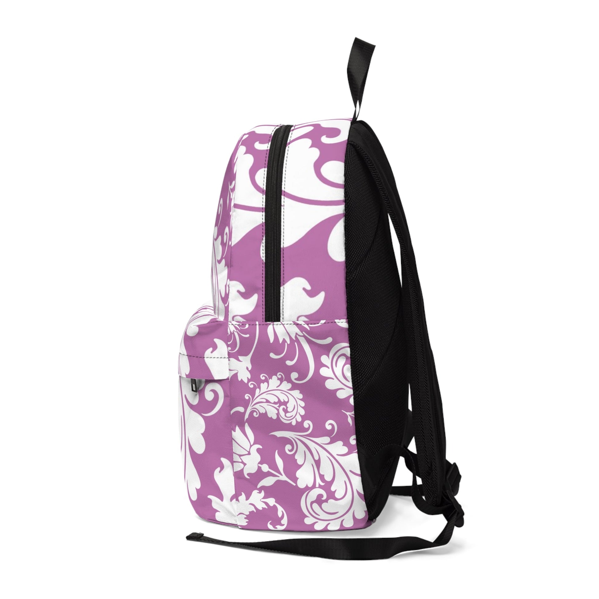 Purple and White Floral Backpack, Artsulli - Art is Long, Life is Short, Bags, , , , , , , 