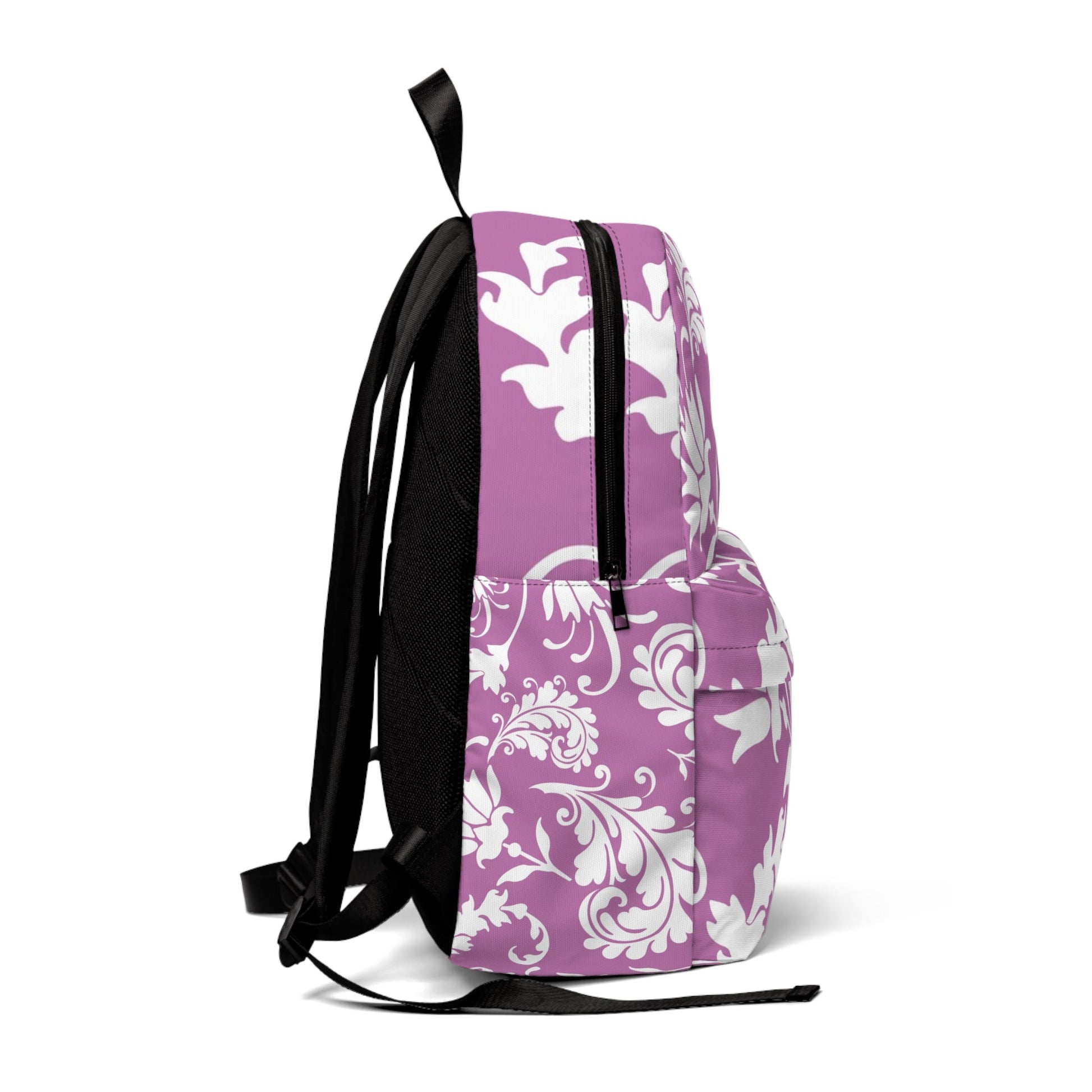 Purple and White Floral Backpack, Artsulli - Art is Long, Life is Short, Bags, , , , , , , 