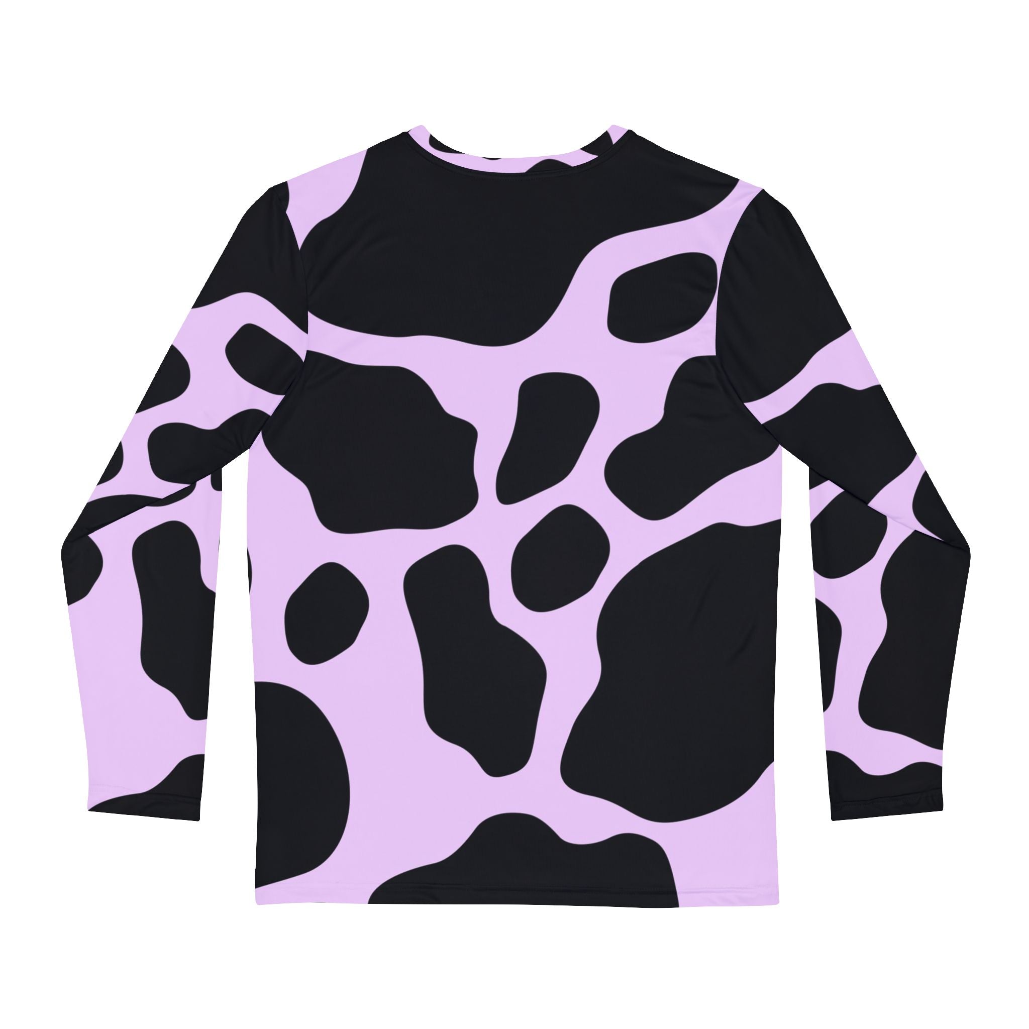 Purple Cow Print Long Sleeve Shirt, Artsulli - Art is Long, Life is Short, All Over Prints, , , , , , , 