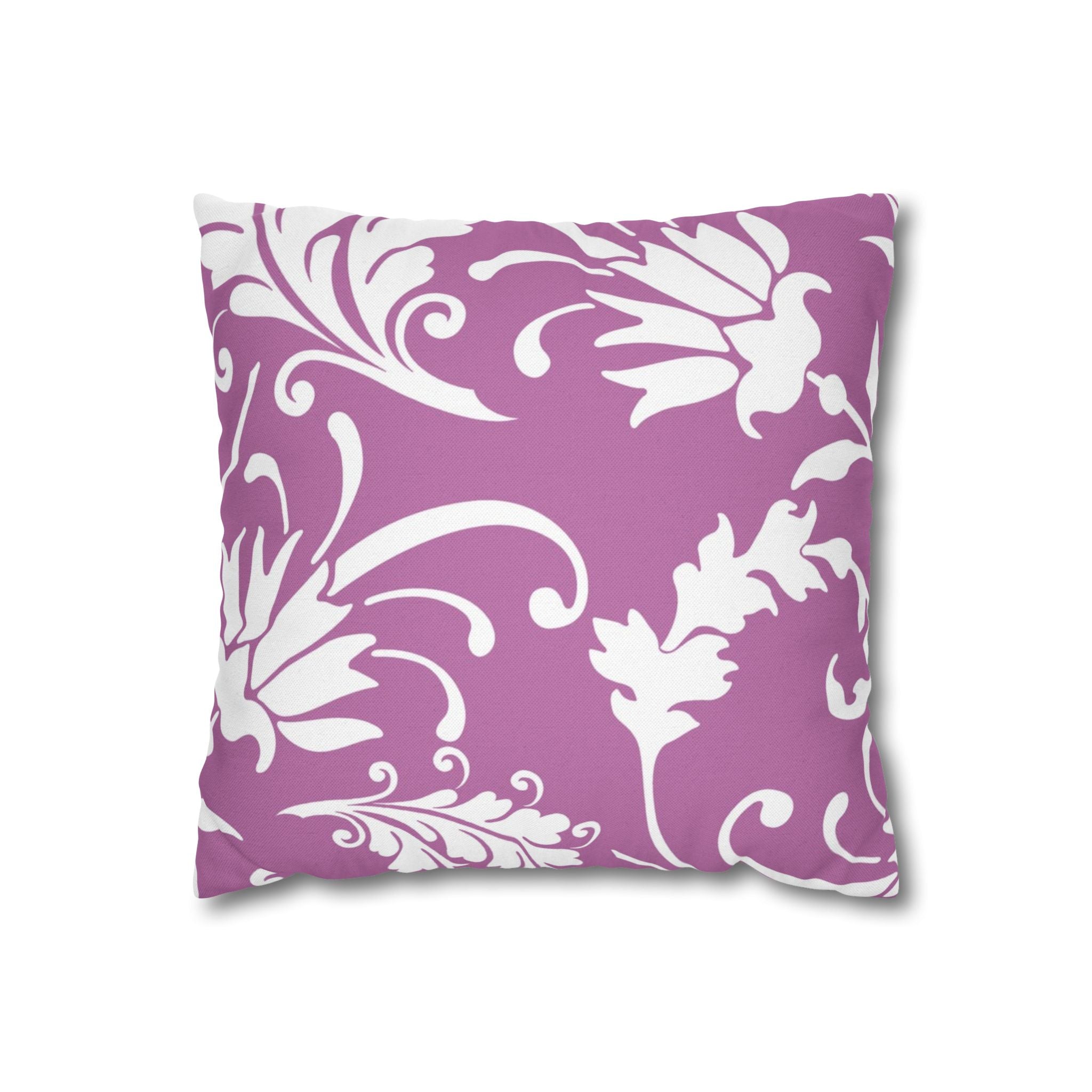 Printify Purple Floral Vine Throw Pillow 2025