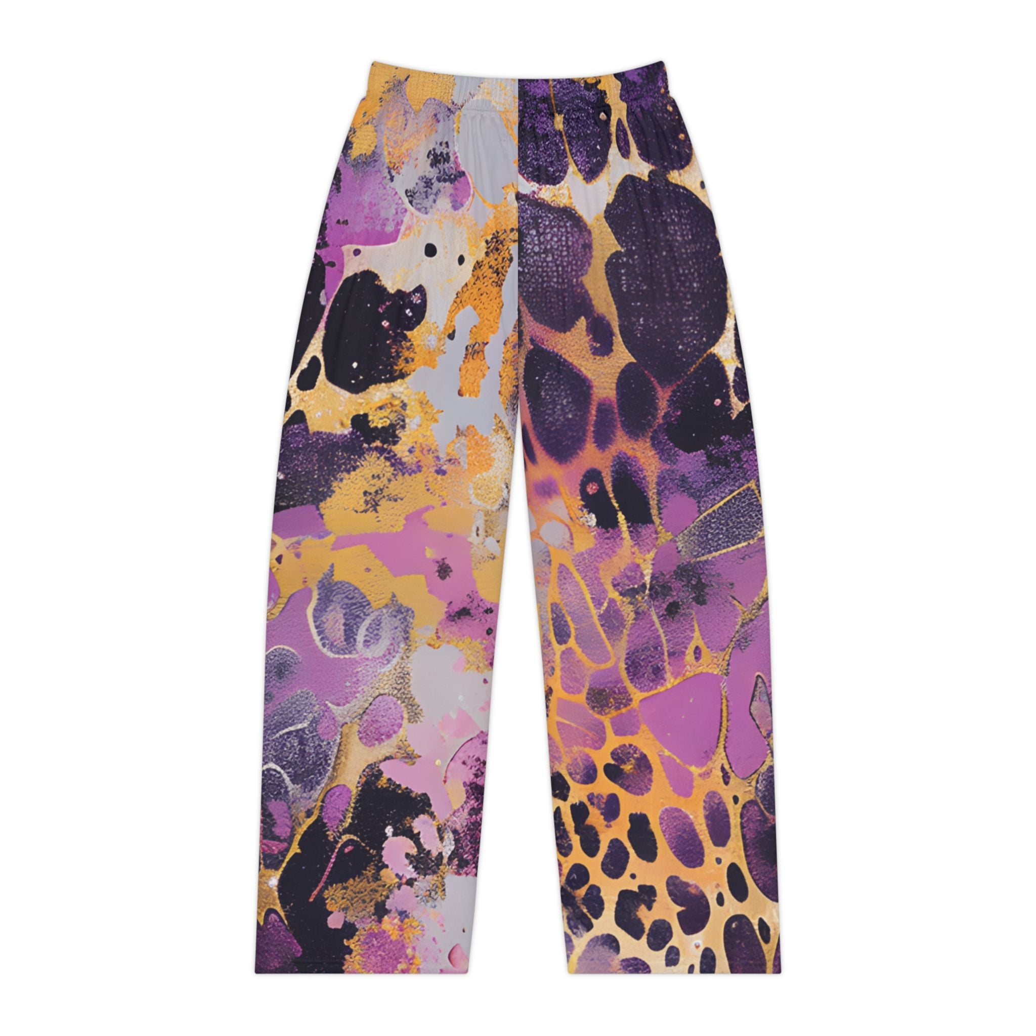 JAKKOUTTHEBXX Purple Gold and Black Abstract Pajama Pants 2025