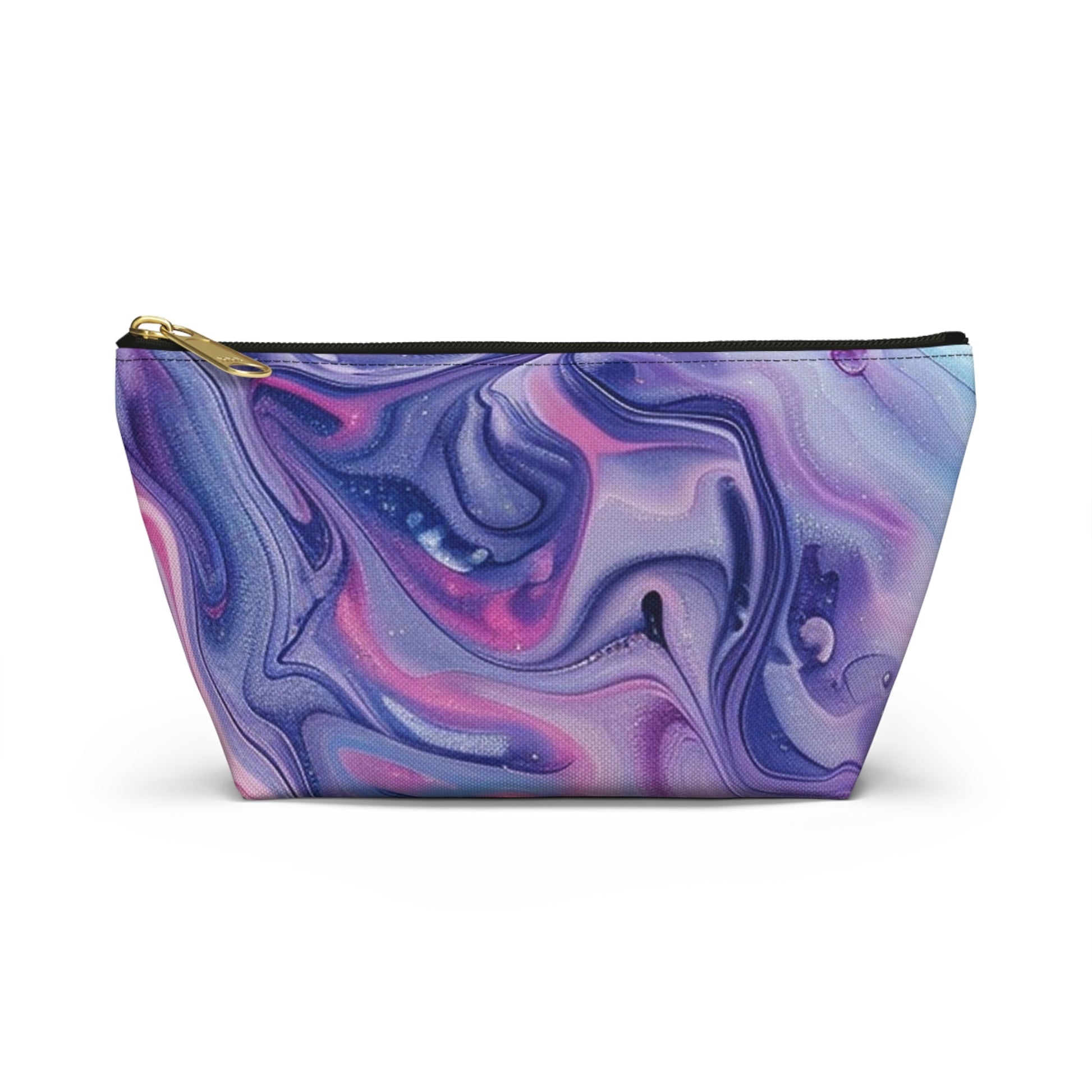 Purple Marble Swirl Pouch, Artsulli - Art is Long, Life is Short, Bags, Size, Small, Color, Black zipper, , , 65049960113511282473