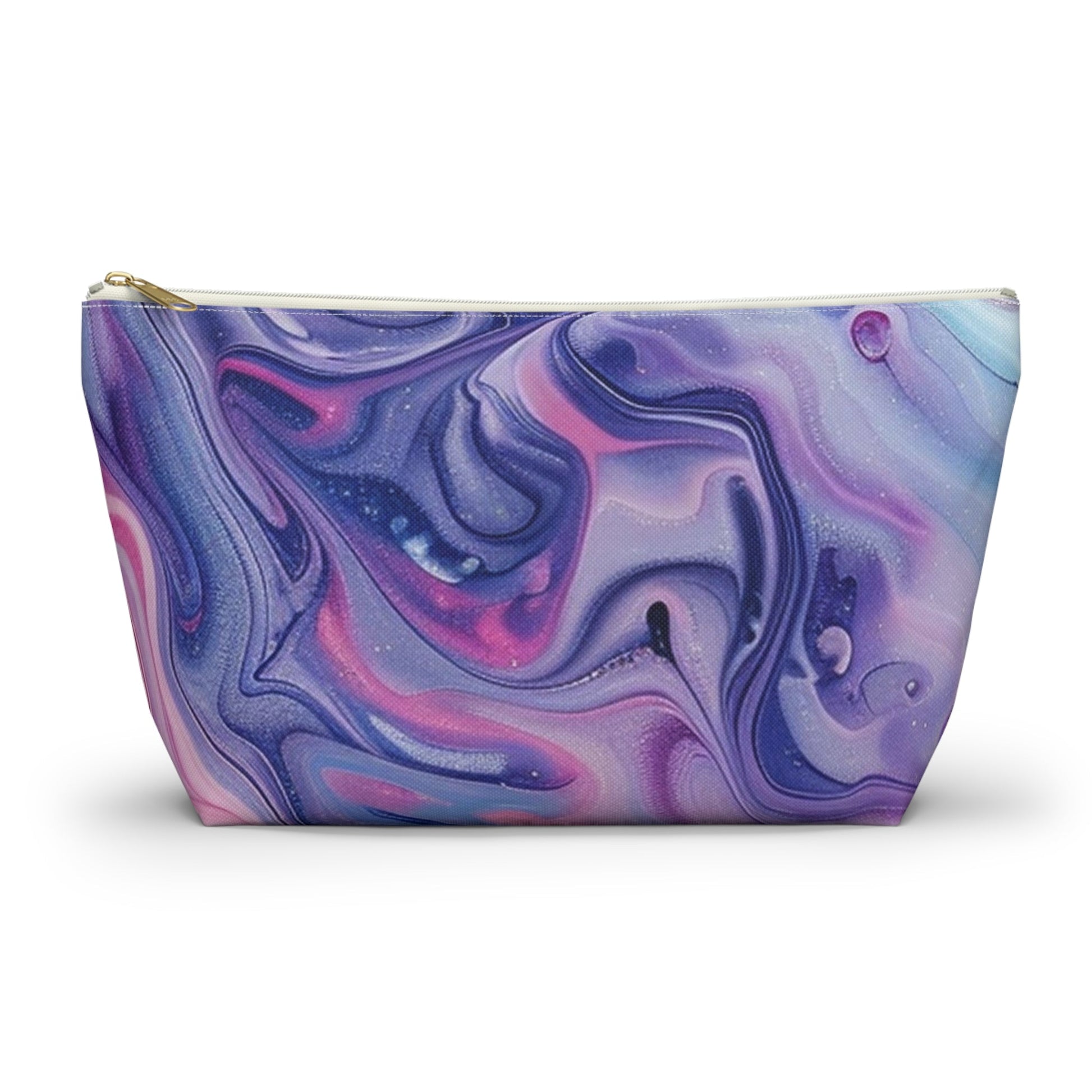 Purple Marble Swirl Pouch, Artsulli - Art is Long, Life is Short, Bags, Size, Large, Color, White zipper, , , 15528661669172498819