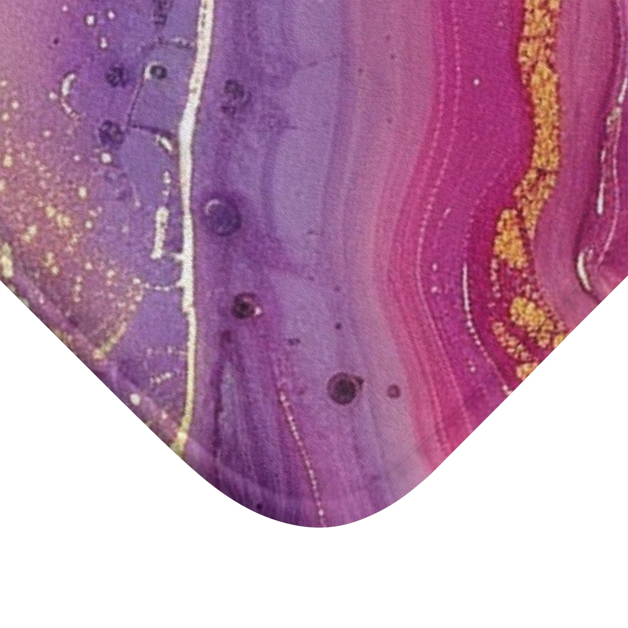 Printify Purple Pink and Gold Marble Bath Mat 2025