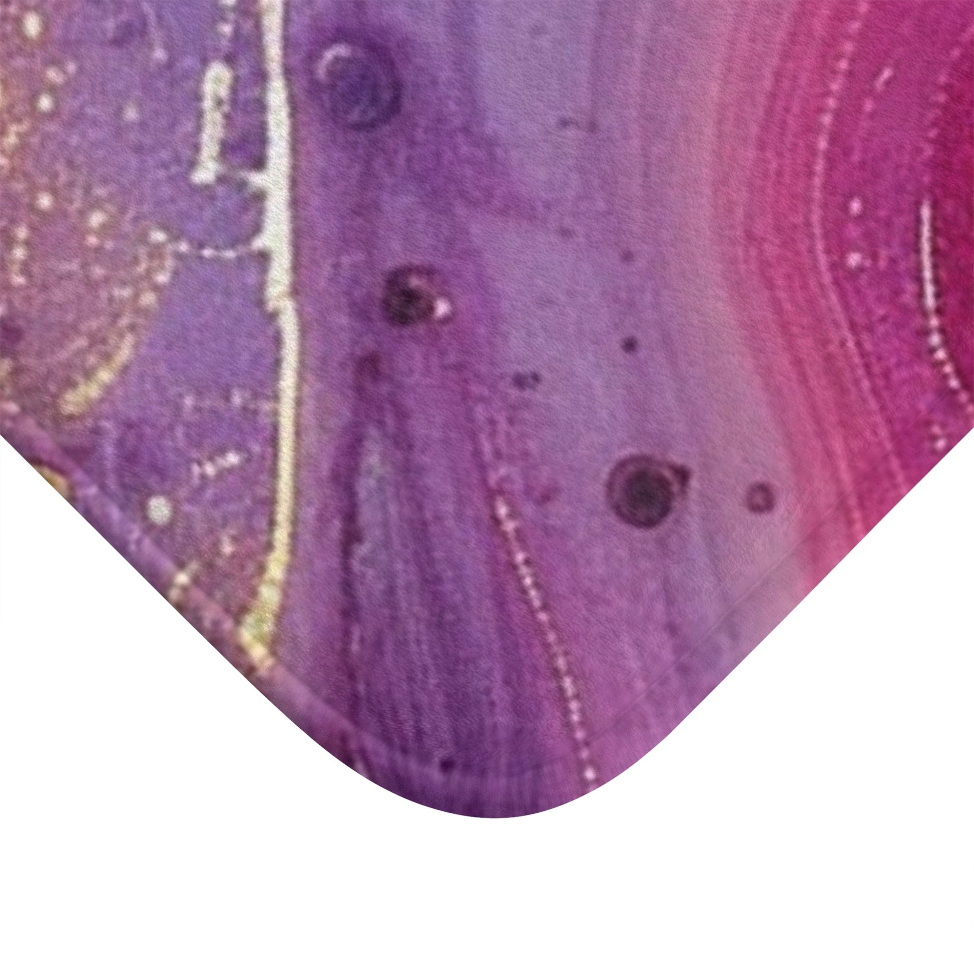 Printify Purple Pink and Gold Marble Bath Mat 2025