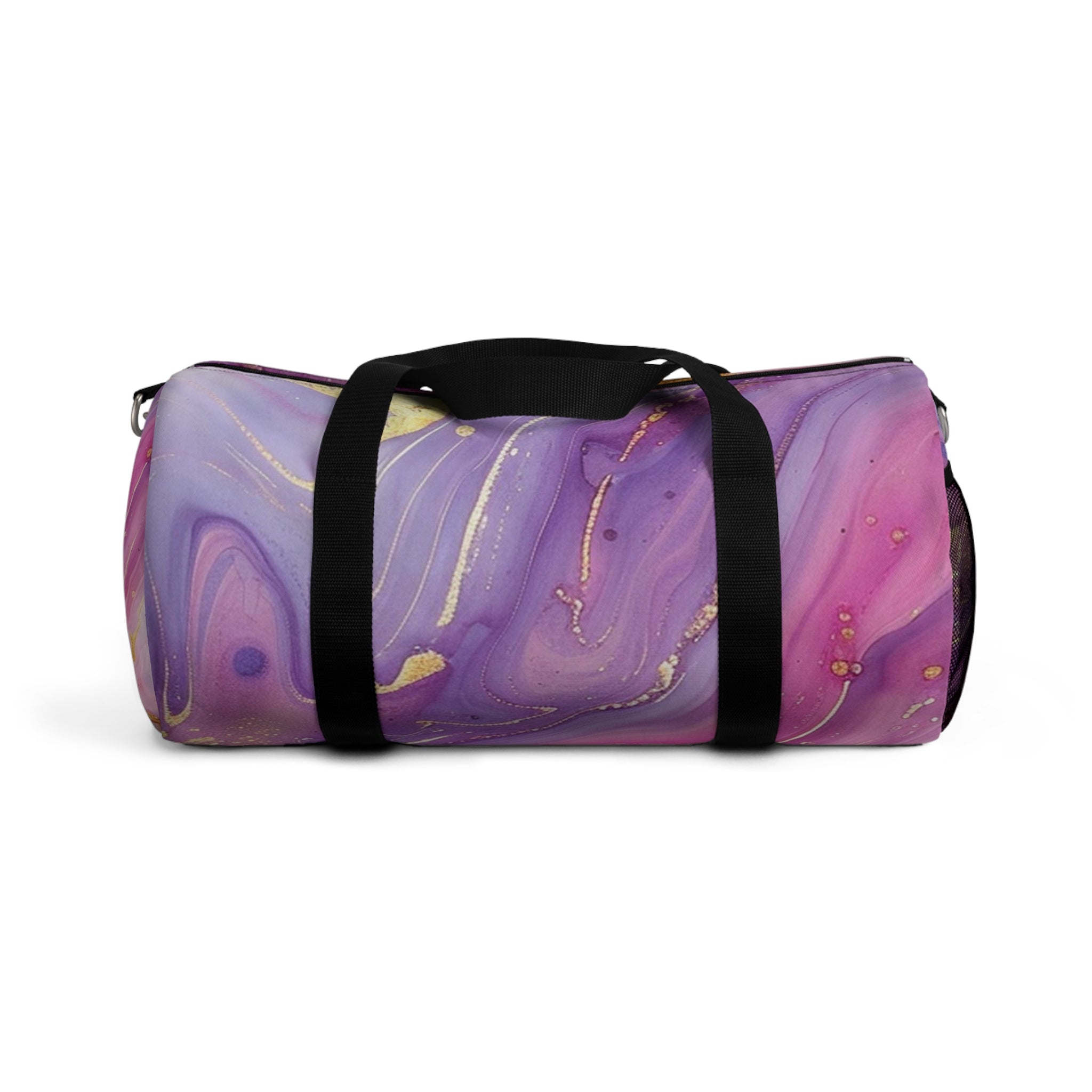 Printify Purple Pink Gold Marble Duffel Bags 2025