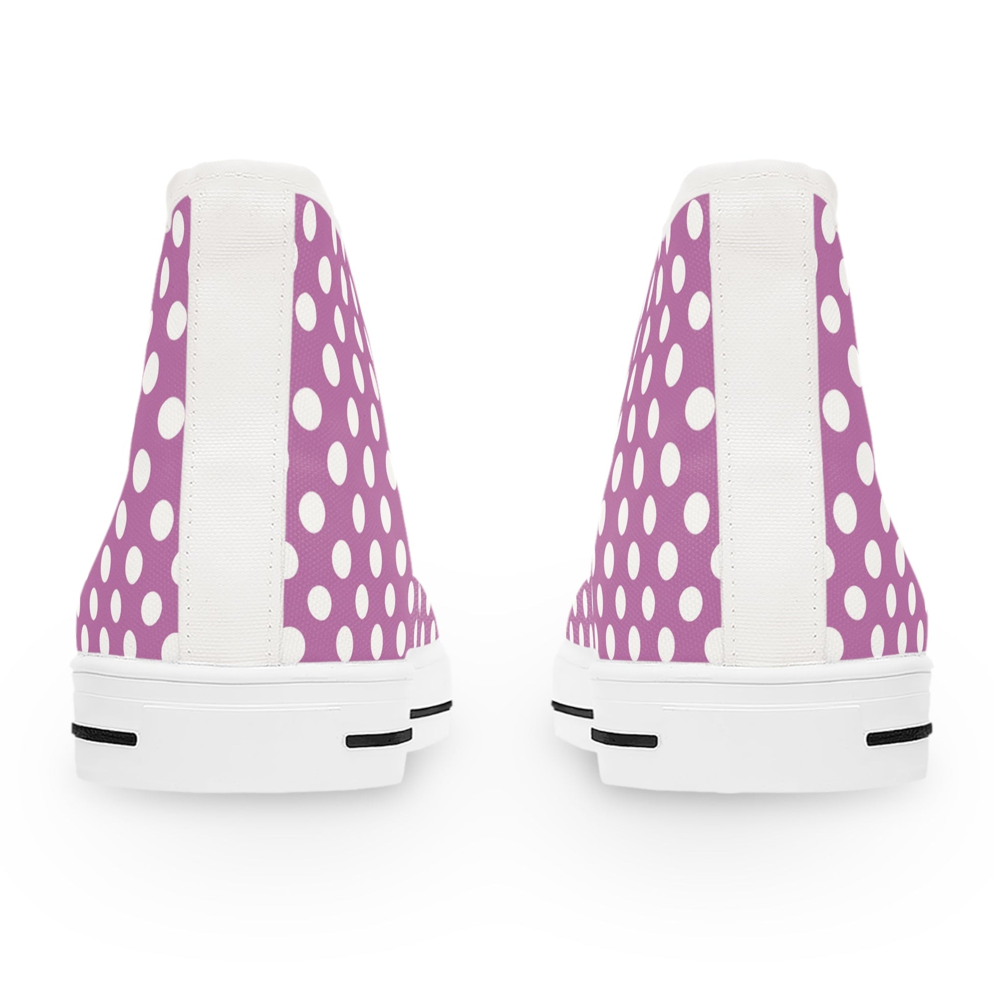 Purple Polka Dot Canvas High Tops, Artsulli - Art is Long, Life is Short, Shoes, , , , , , , 