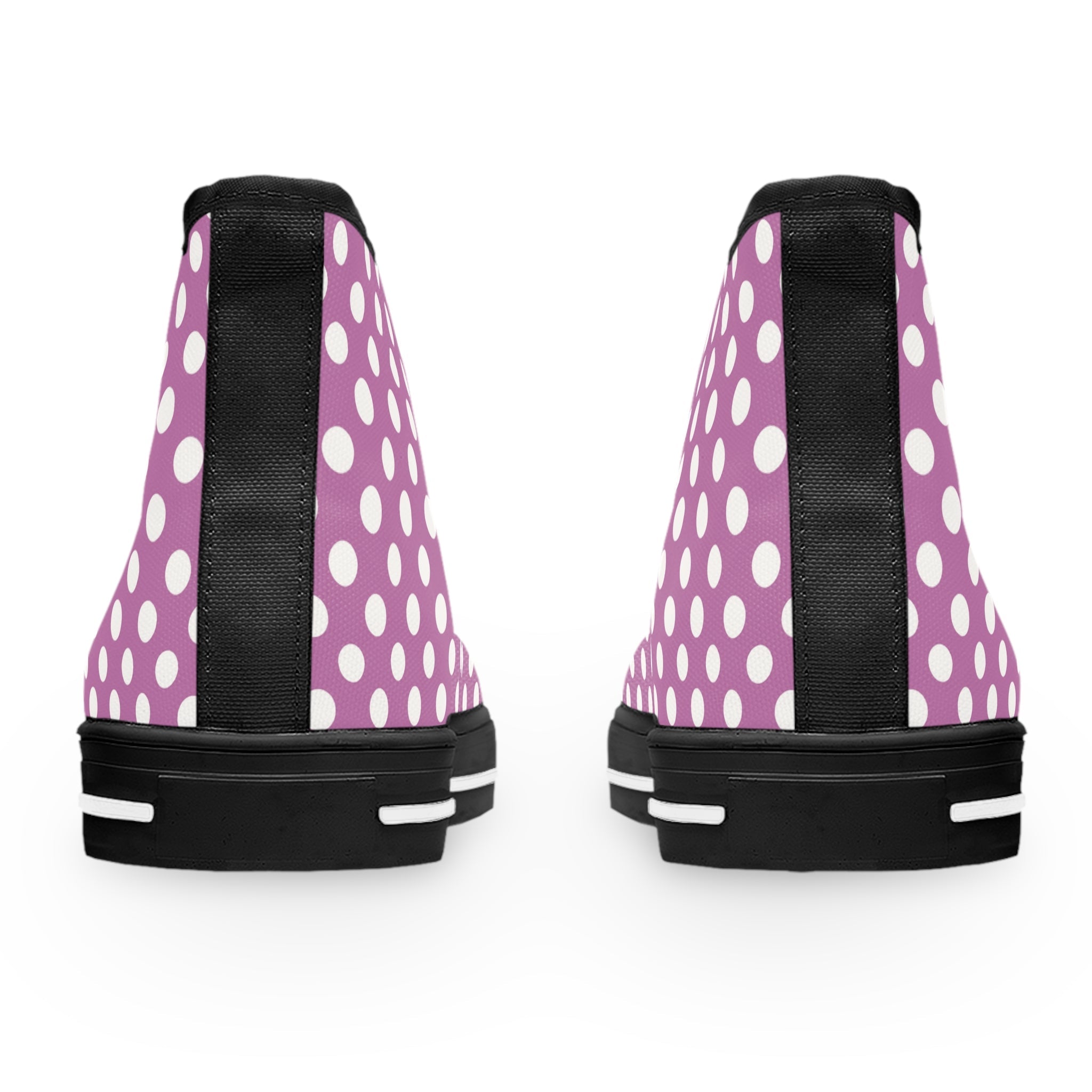 Purple Polka Dot Canvas High Tops, Artsulli - Art is Long, Life is Short, Shoes, , , , , , , 