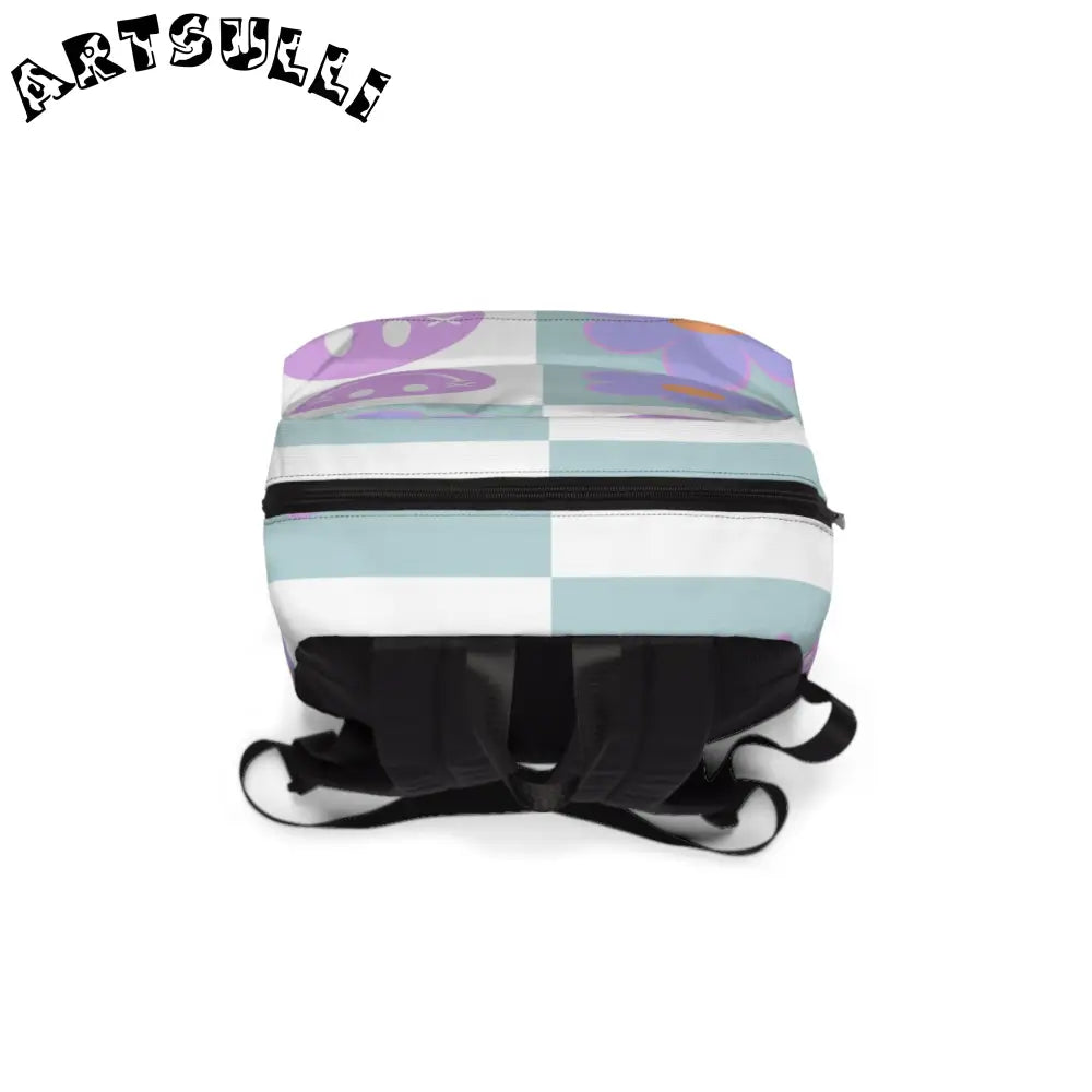 JAKKOUTTHEBXX Purple Smiley Durable Backpack for Occasional Casual Travel 2025