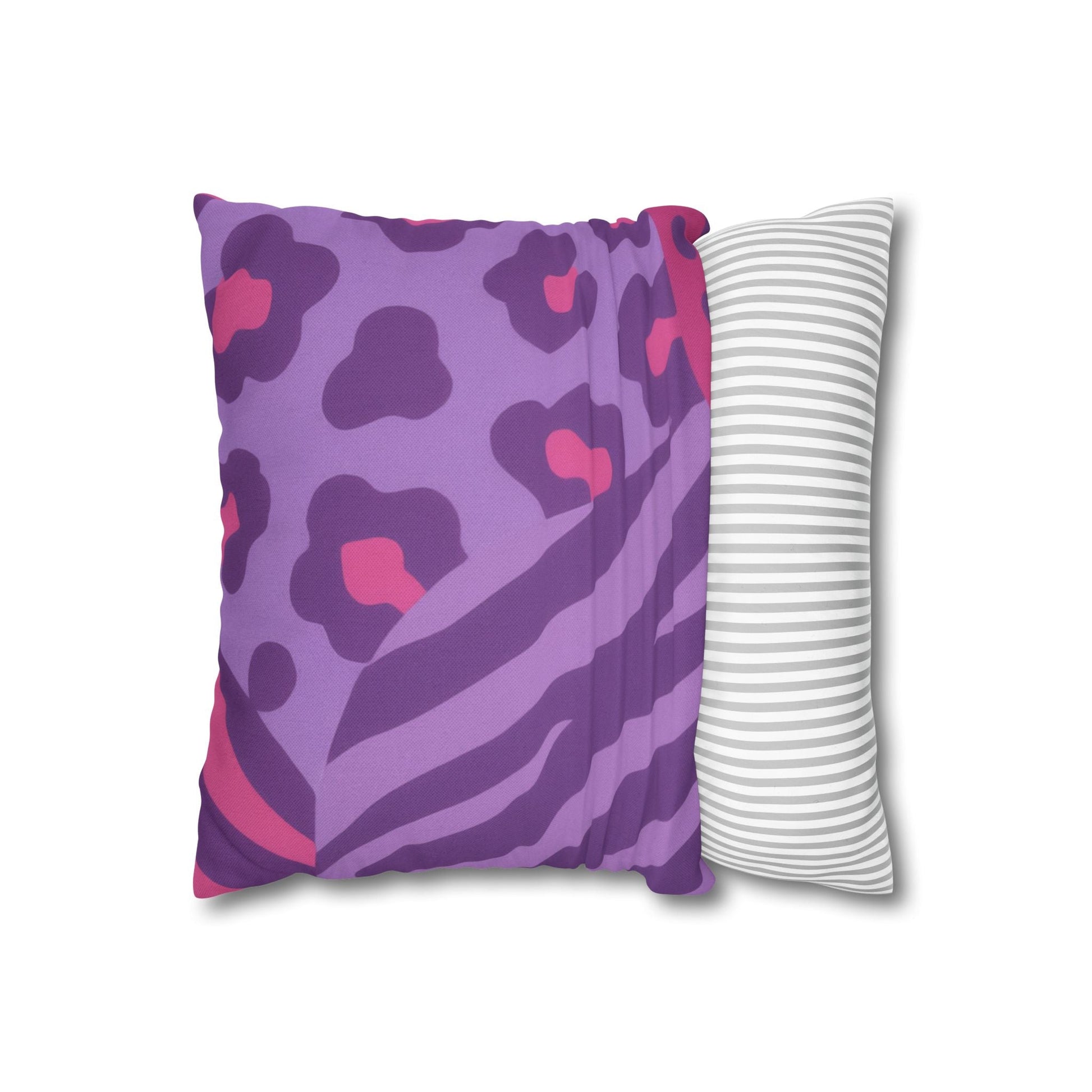 Purple Zebra and Leopard Print Pillow, Artsulli - Art is Long, Life is Short, Home Decor, , , , , , , 