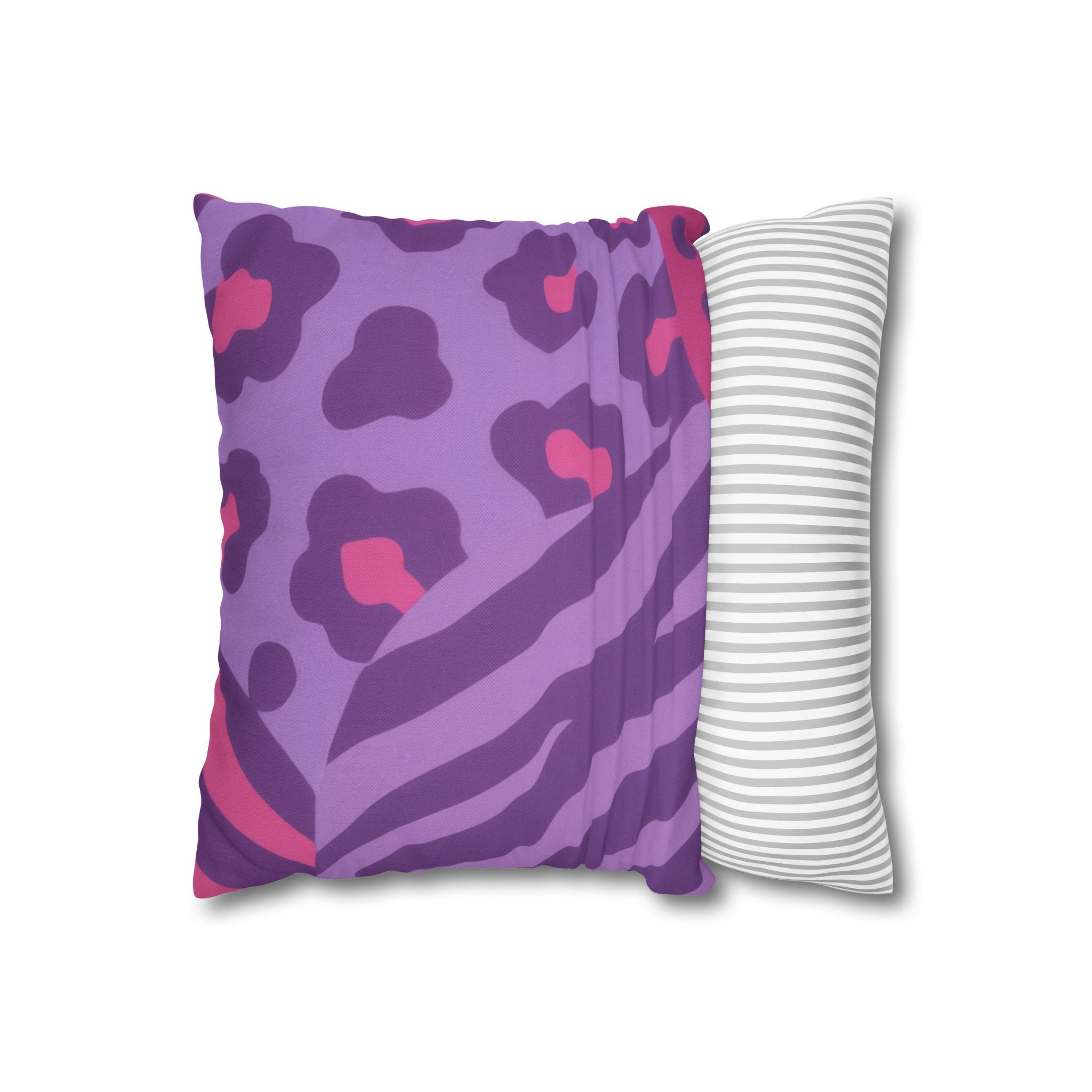 Purple Zebra and Leopard Print Pillow, Artsulli - Art is Long, Life is Short, Home Decor, , , , , , , 