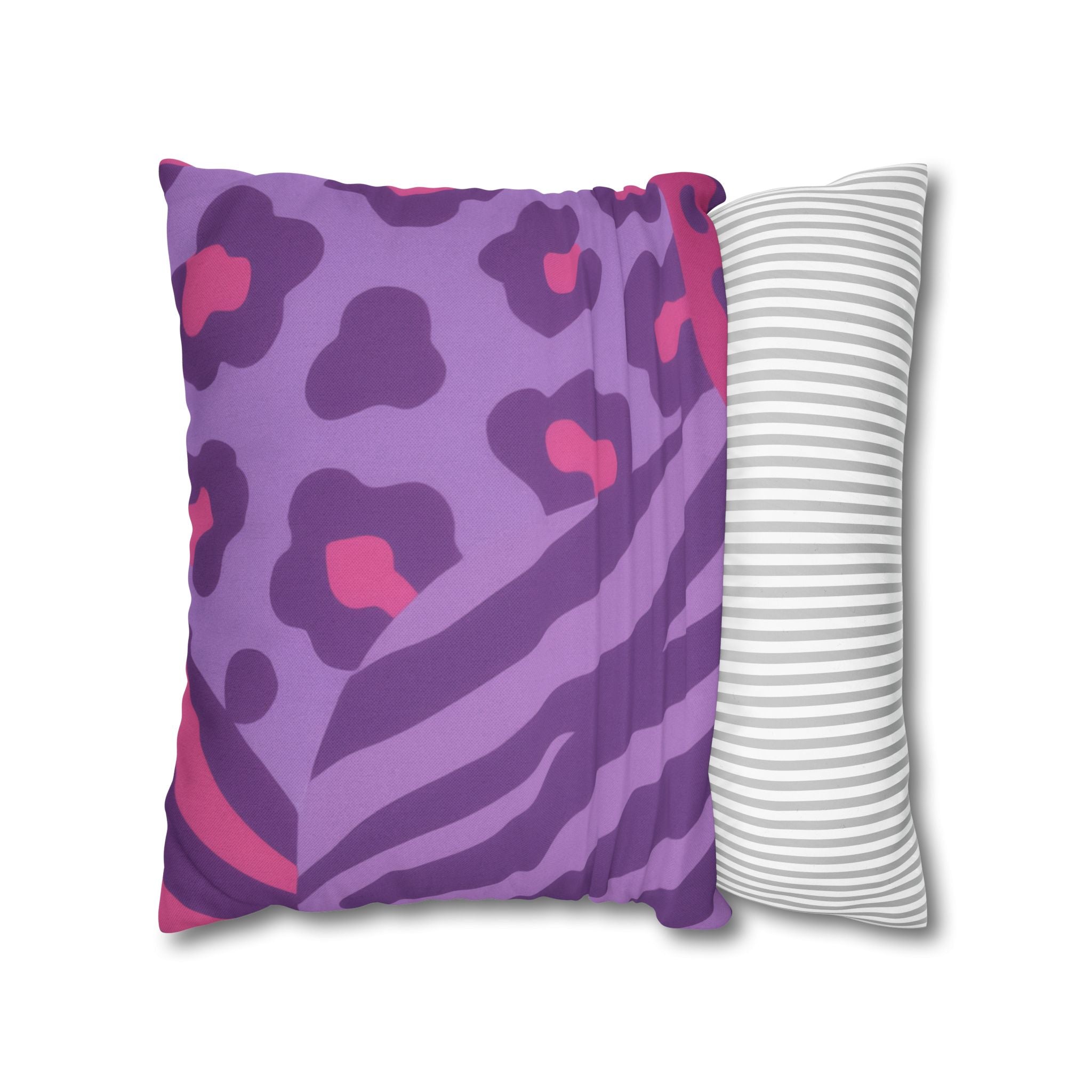 Purple Zebra and Leopard Print Pillow, Artsulli - Art is Long, Life is Short, Home Decor, , , , , , , 