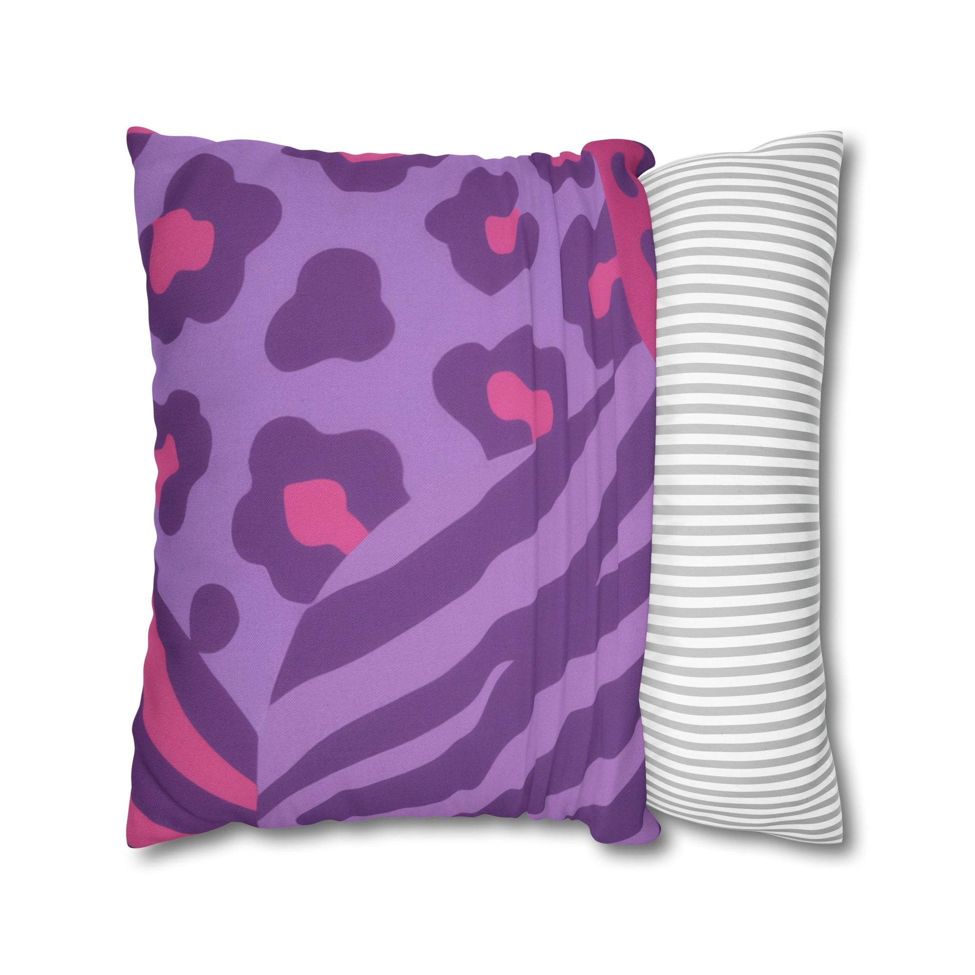 Purple Zebra and Leopard Print Pillow, Artsulli - Art is Long, Life is Short, Home Decor, , , , , , , 