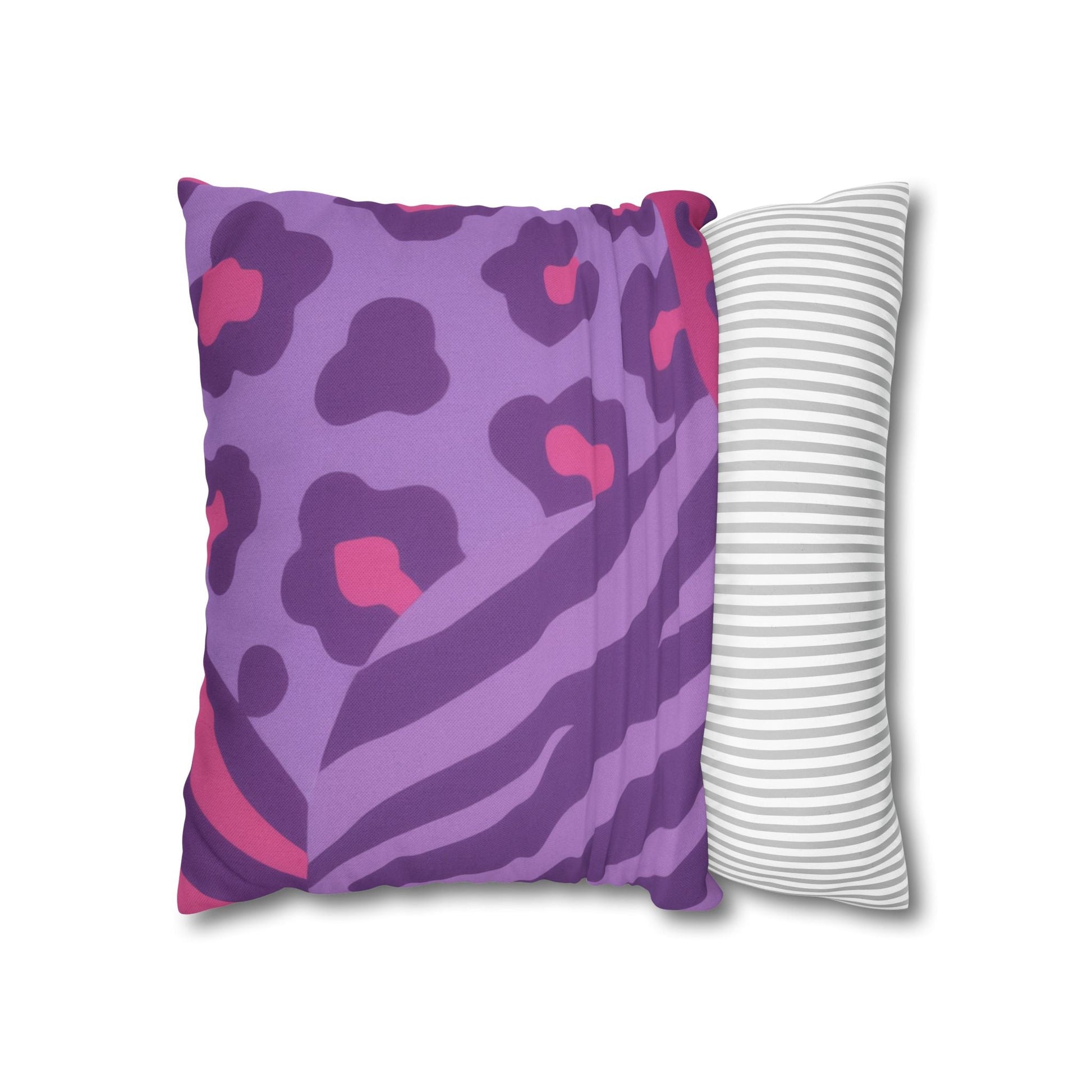 Purple Zebra and Leopard Print Pillow, Artsulli - Art is Long, Life is Short, Home Decor, , , , , , , 