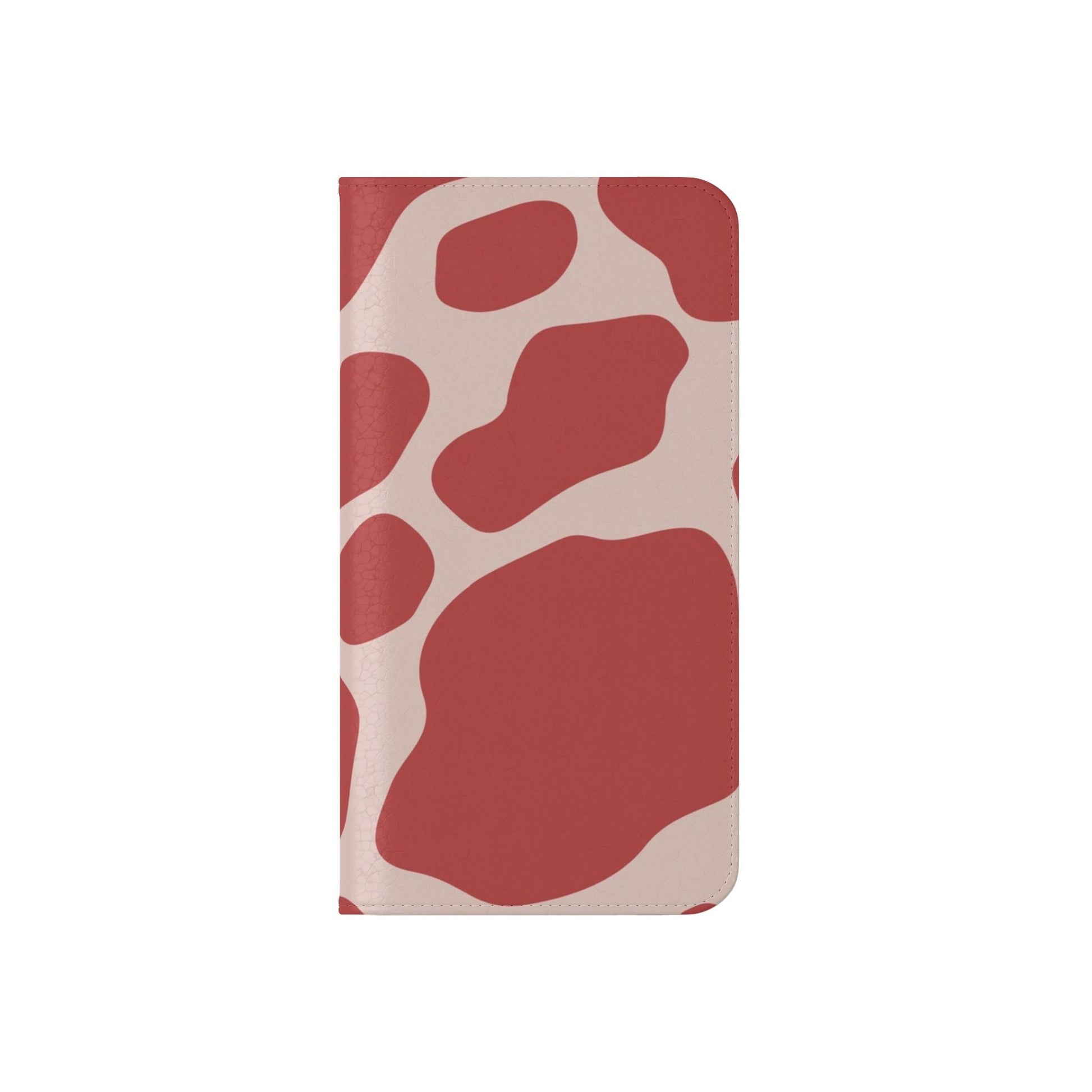 Red and Beige Cow Print Flip Cases, Artsulli - Art is Long, Life is Short, Phone Case, , , , , , , 