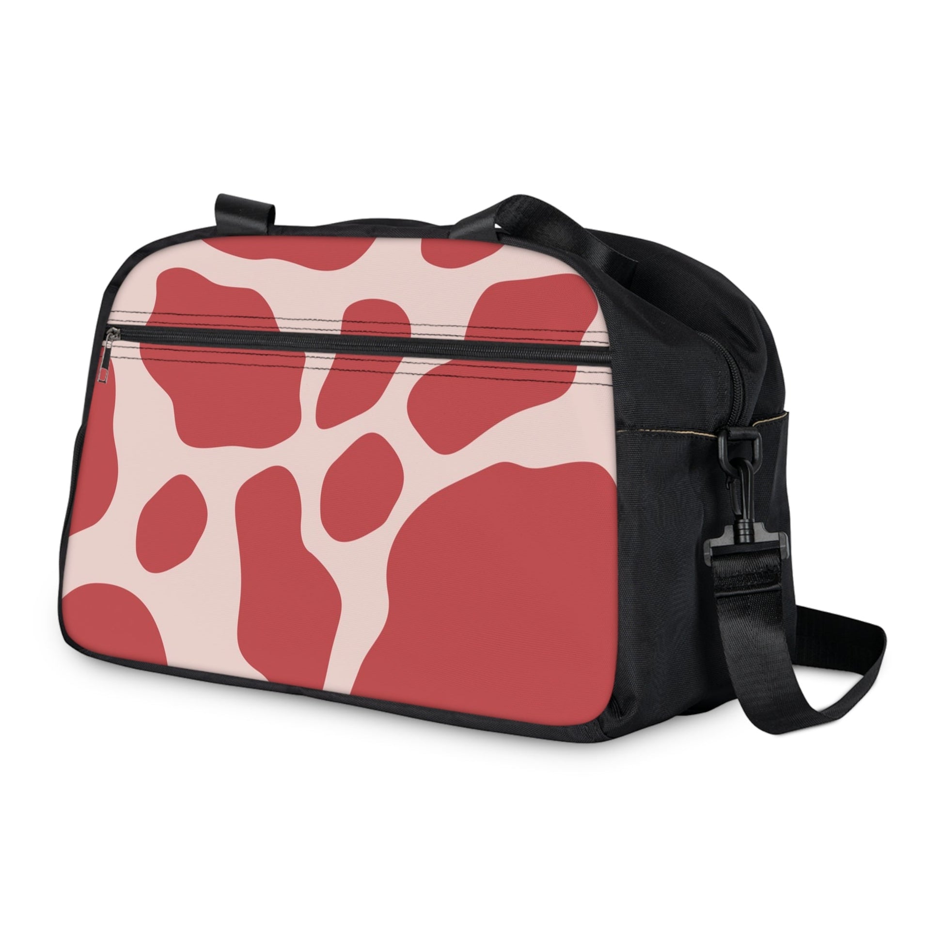 Red and Pink Cow Print Fitness Handbag, Artsulli - Art is Long, Life is Short, Bags, , , , , , , 