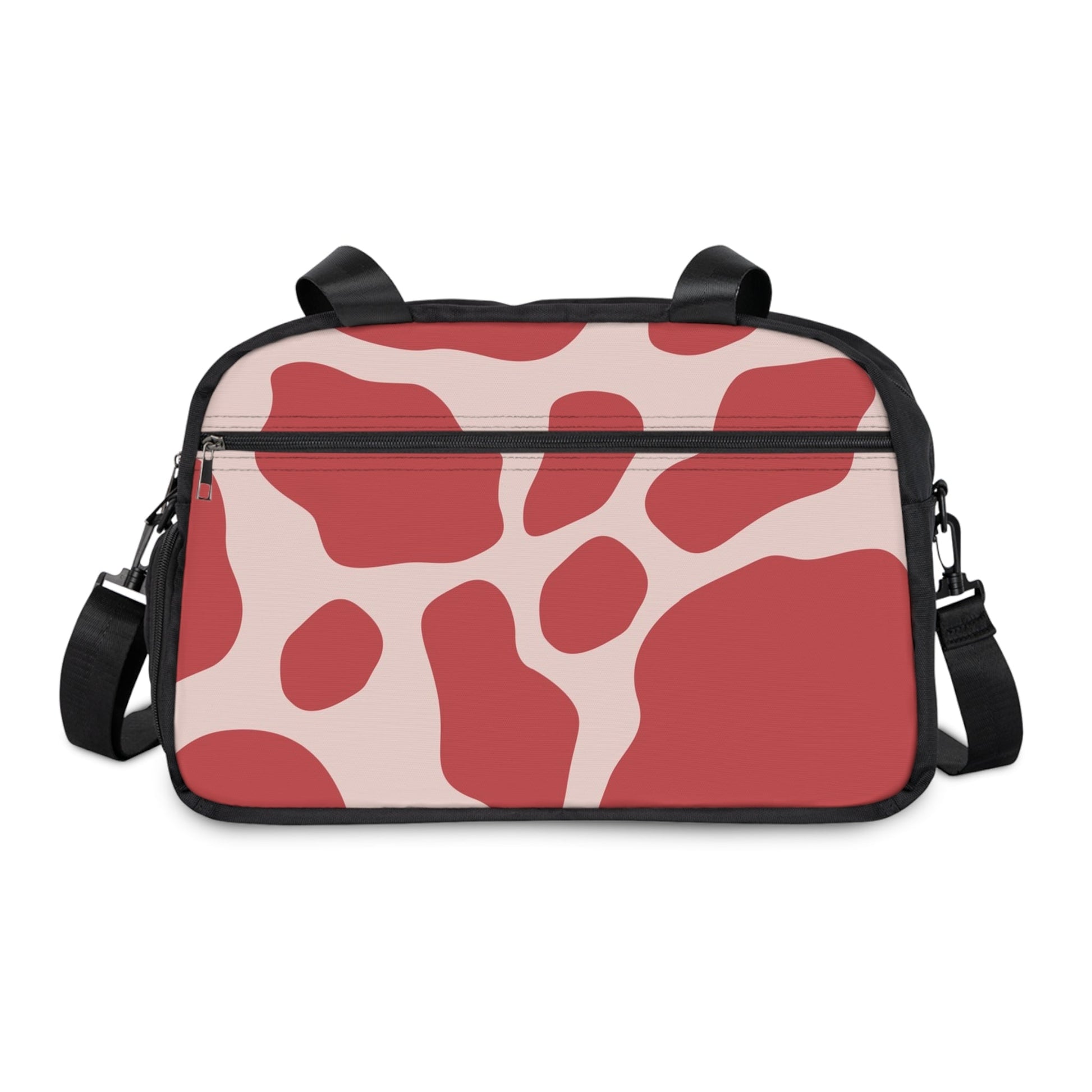 Red and Pink Cow Print Fitness Handbag, Artsulli - Art is Long, Life is Short, Bags, , , , , , , 