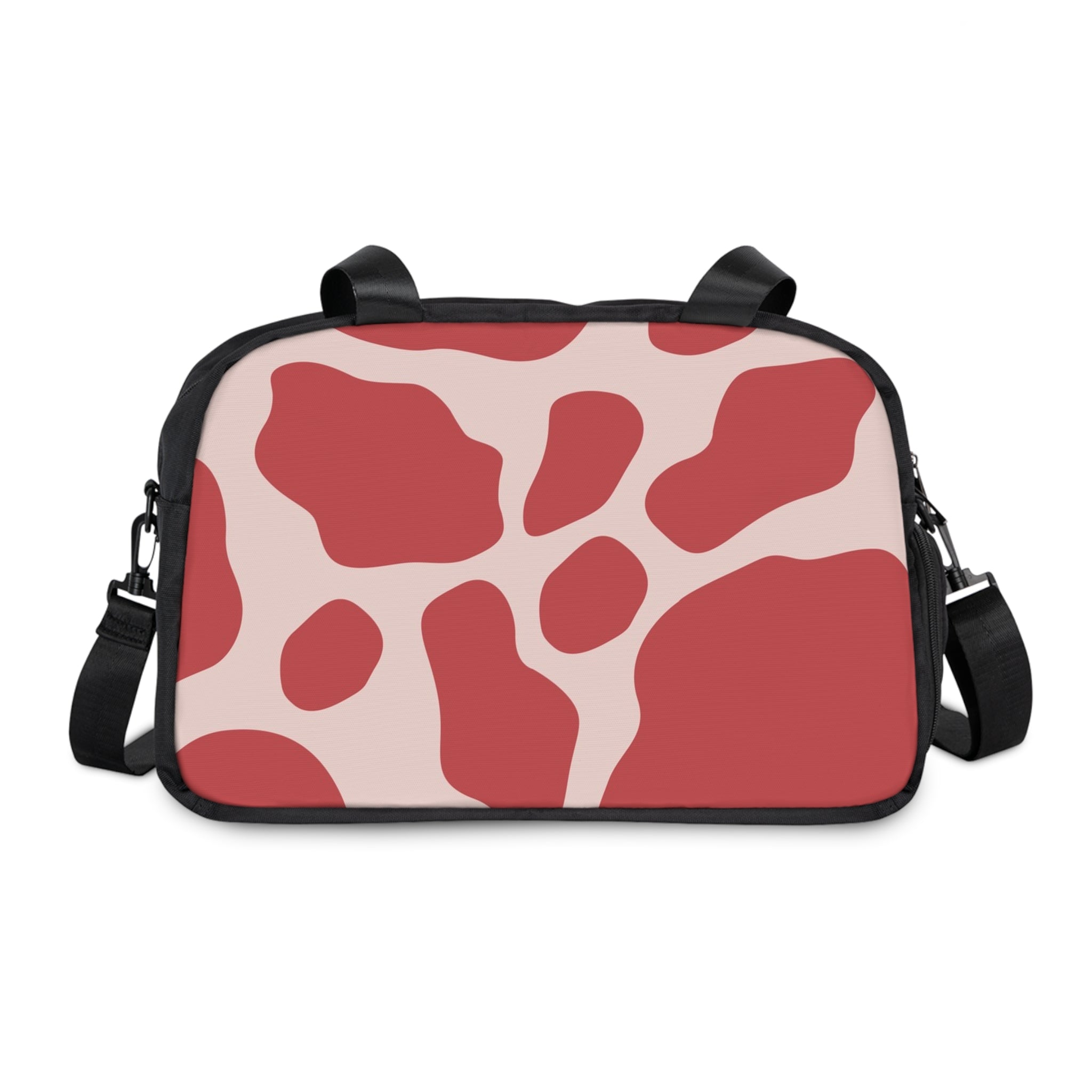 Red and Pink Cow Print Fitness Handbag, Artsulli - Art is Long, Life is Short, Bags, Size, 12.4" x 13.3", Color, Black, , , 31663950939220737899