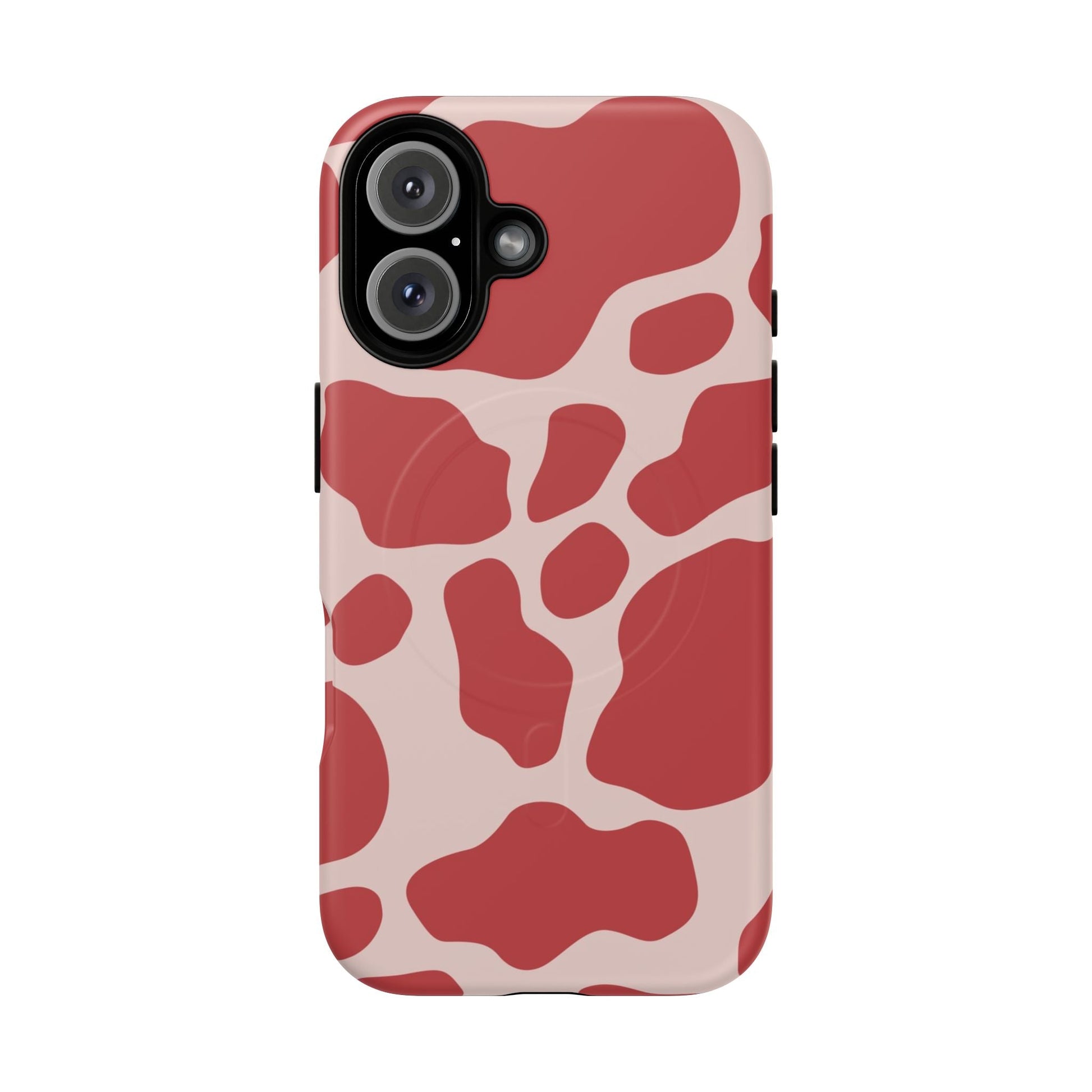 Red and Pink Cow Print MagSafe iPhone Case, Artsulli - Art is Long, Life is Short, Phone Case, Size, iPhone 16, Surface, Matte, , , 20201722039734189092