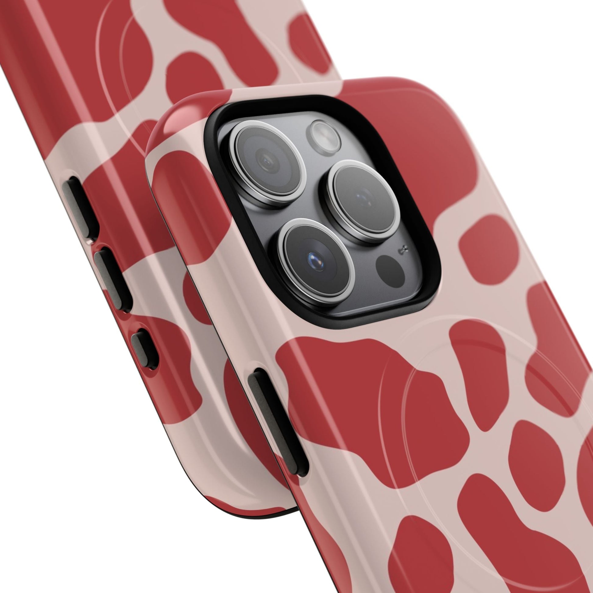 Red and Pink Cow Print MagSafe iPhone Case, Artsulli - Art is Long, Life is Short, Phone Case, , , , , , , 
