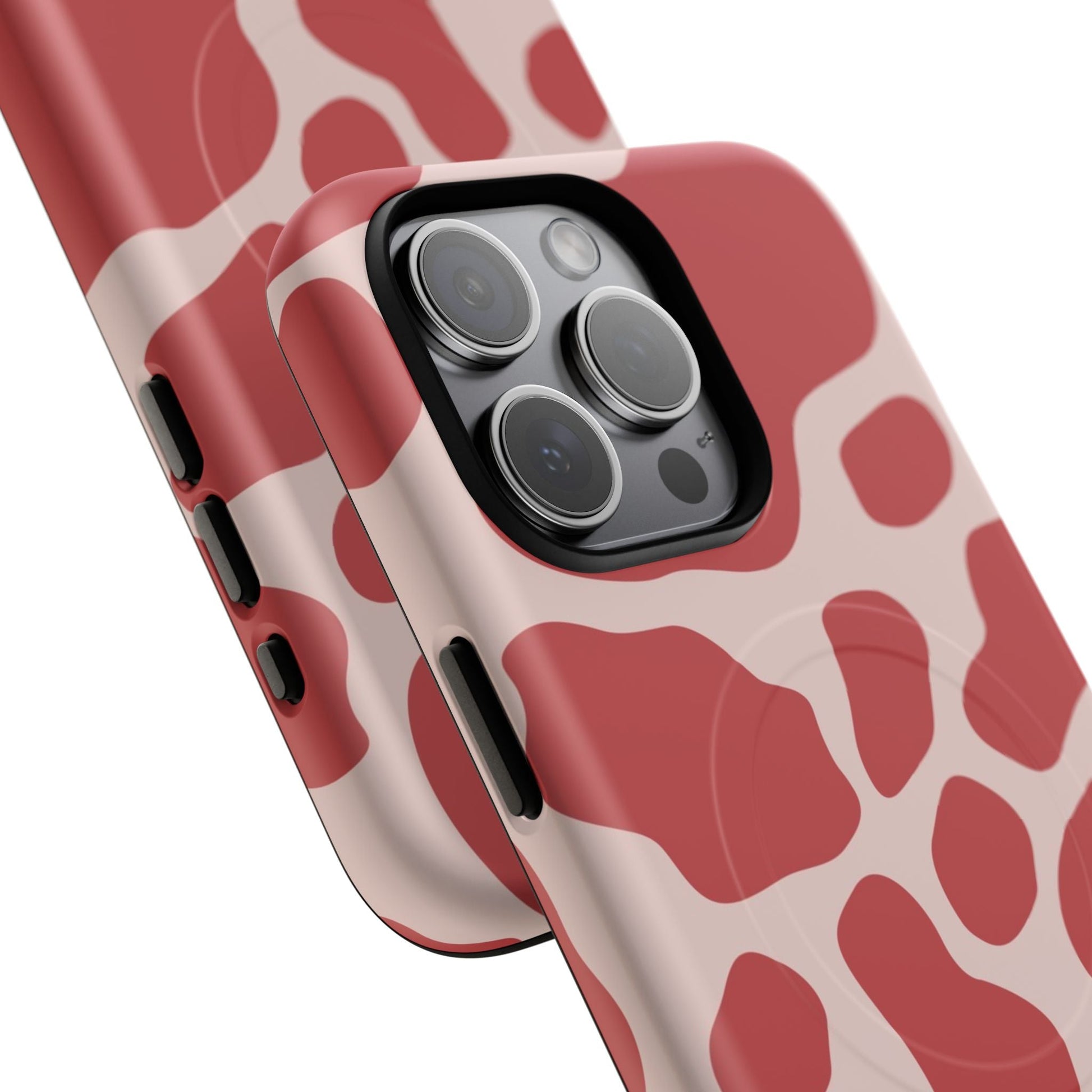 Red and Pink Cow Print MagSafe iPhone Case, Artsulli - Art is Long, Life is Short, Phone Case, , , , , , , 