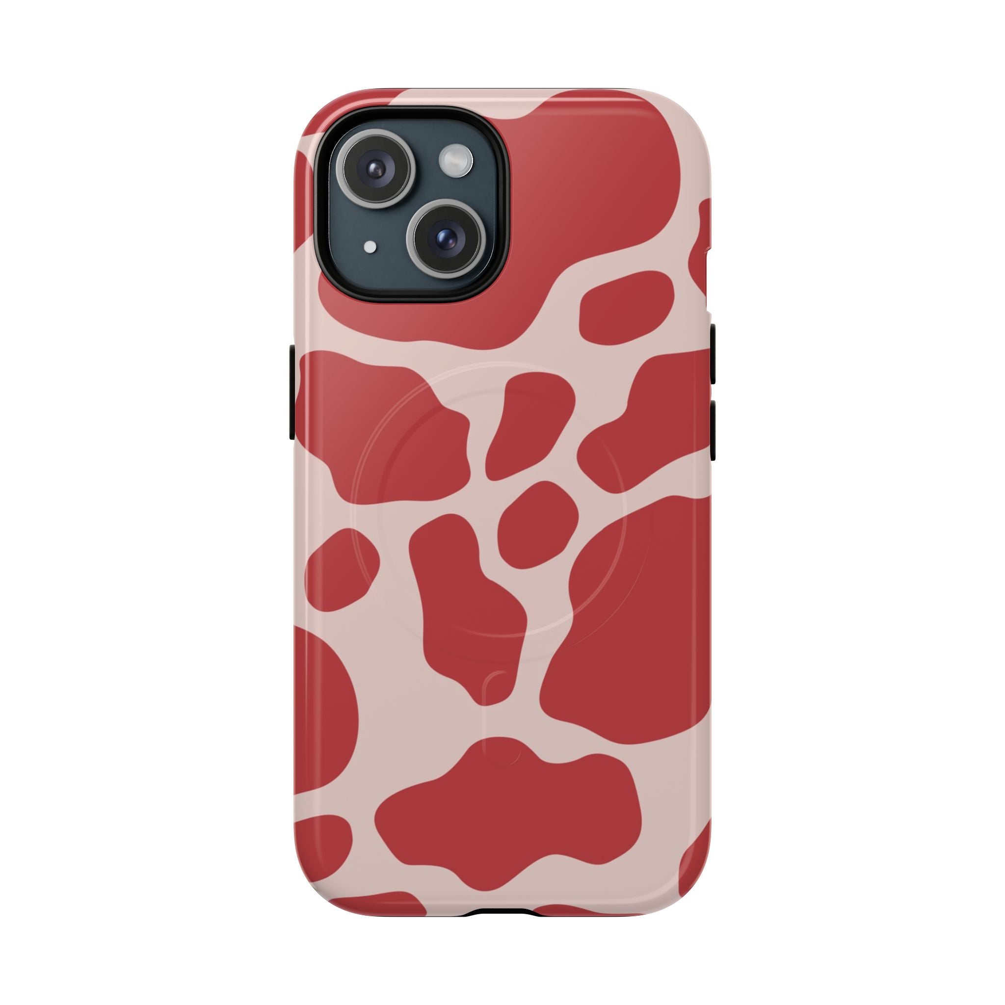 Printify Red and Pink Cow Print MagSafe iPhone Case 2025